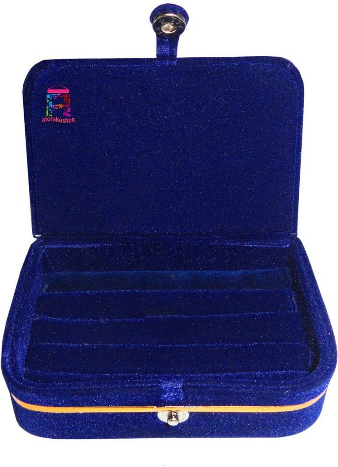 atorakushon Blue Ring Organizer Storage Box Vanity Box