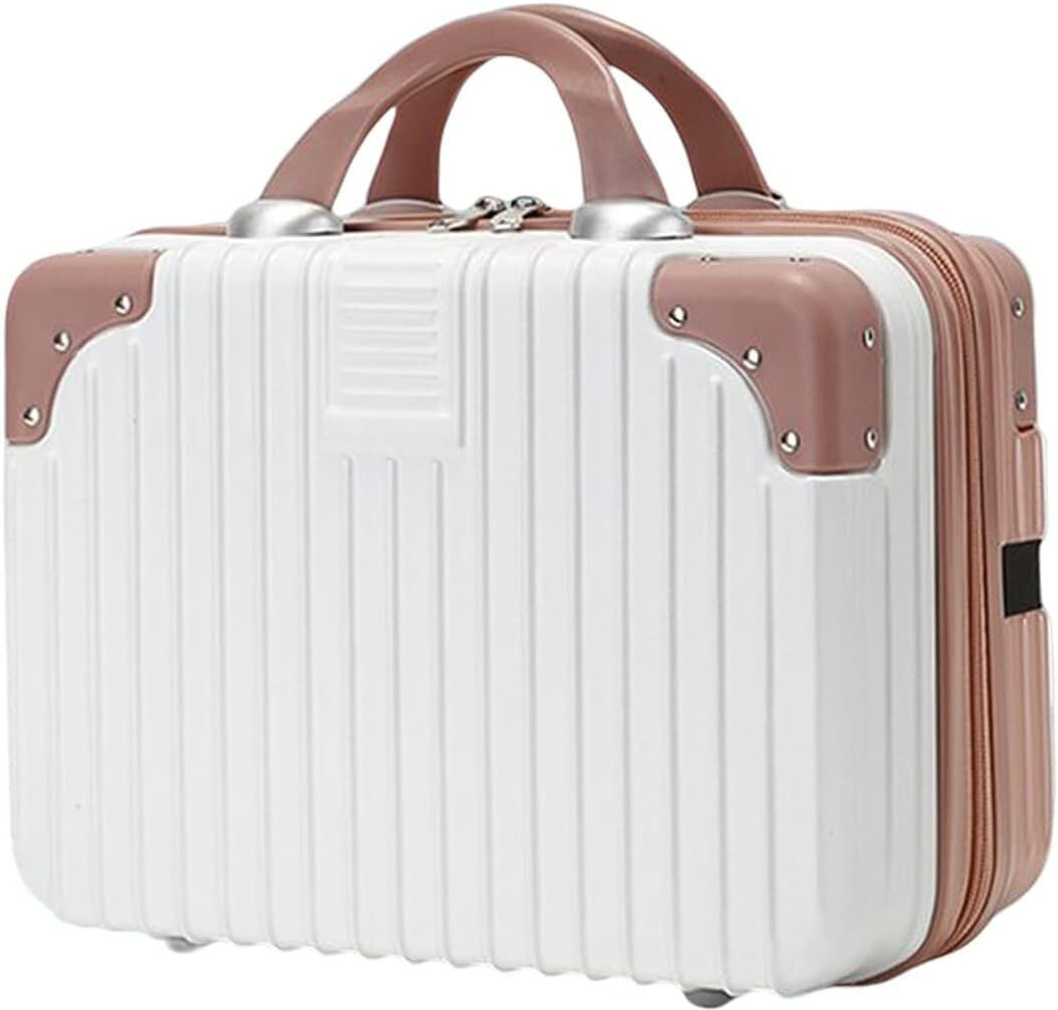 Image of SIRIDHI Portable Makeup Travel Case Hand Luggage 12 Inch, Pressure-Proof ABS Travel, Jewellery Organizer, Makeup Organizer, Cosmetic Organizer Vanity Box