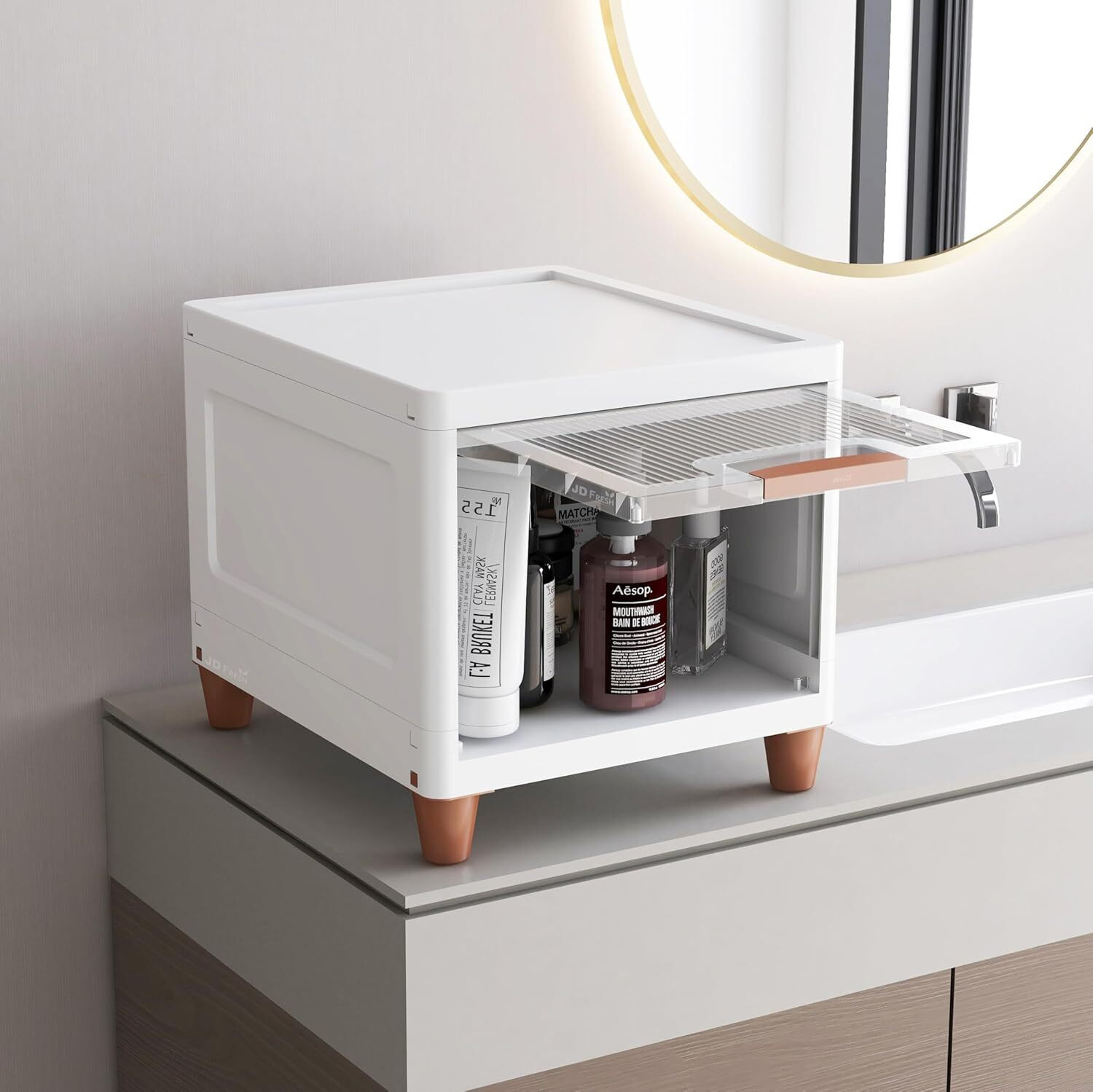 Image of Velfree Plastic Wardrobe Organizer /Foldable Cupboard for Storage /Stackable Storage Plastic Free Standing Cabinet