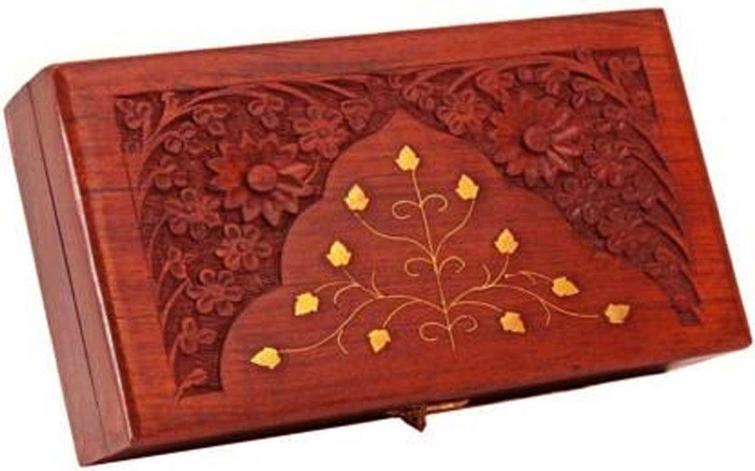 Image of MD Furniturs JEWELLERY BOX 8X5 INCHES For Makeup and store Jewellery Items in Sheesham Wood Vanity Box