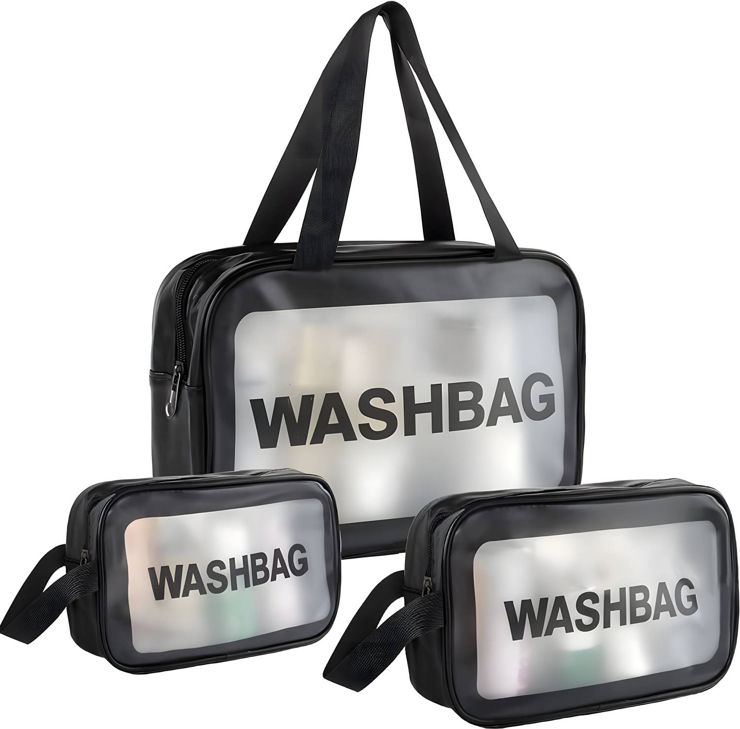 Aepigo Travel Cosmetic Bag Clear Makeup Pouch Set Travel Wash Bag For Women Travel Yes Vanity Box
