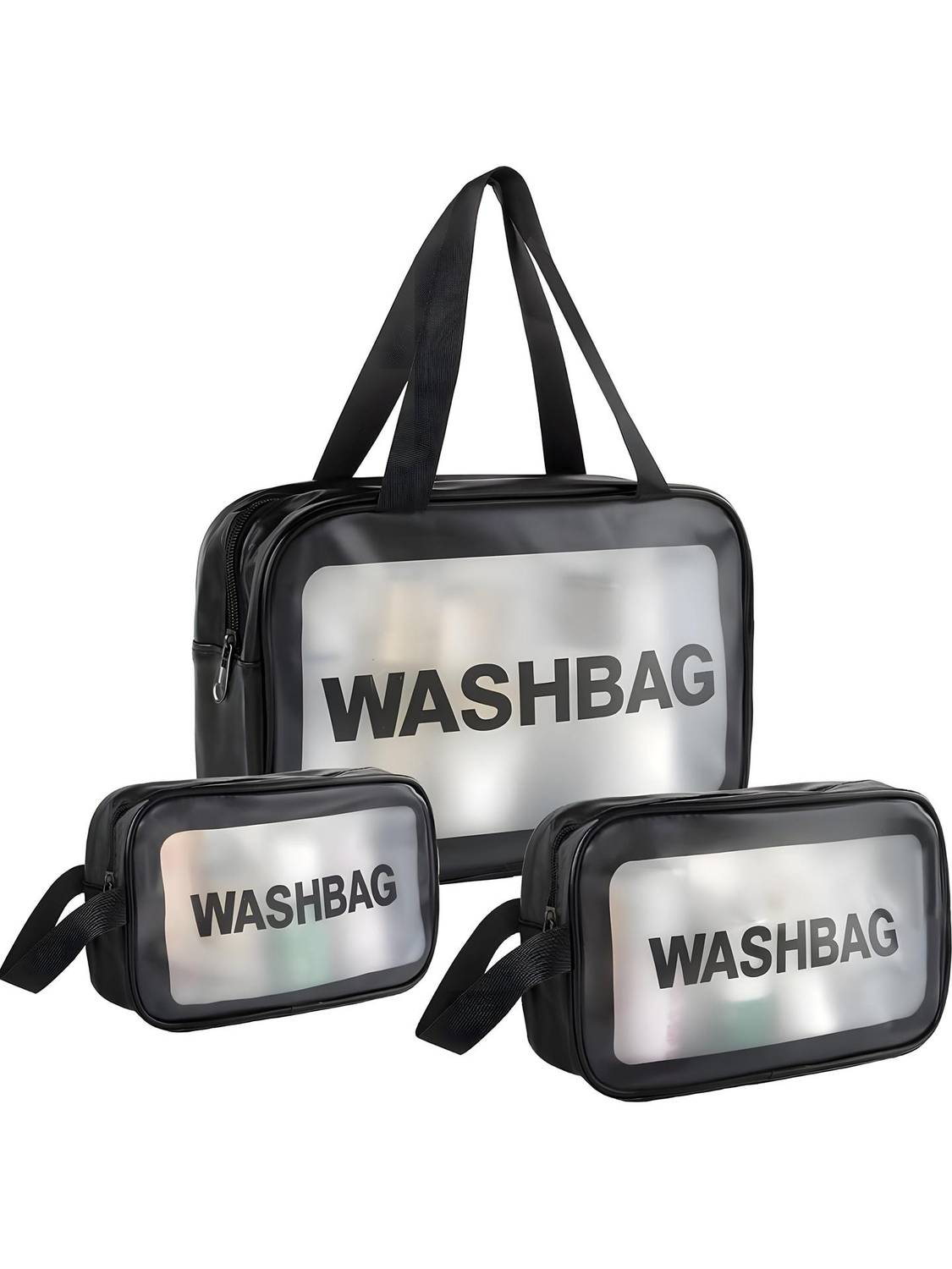 Aepigo Travel Cosmetic Bag Clear Makeup Pouch Set Travel Toiletry Wash Bag For Women Travel Toiletry Kit