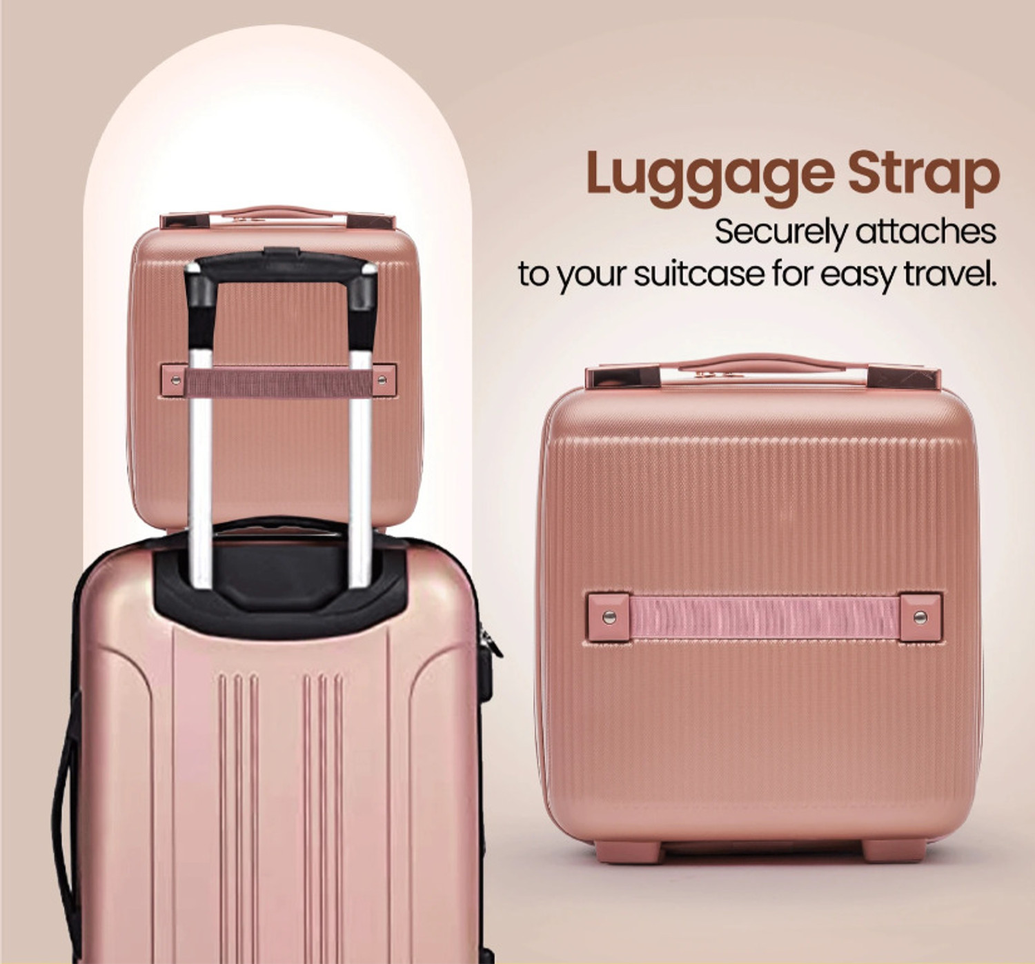 Image of blueblast Vanity Box Organiser Case for Jewellery, Skincare & Beauty Storage Mini Luggage, Beauty Train Case Vanity Box