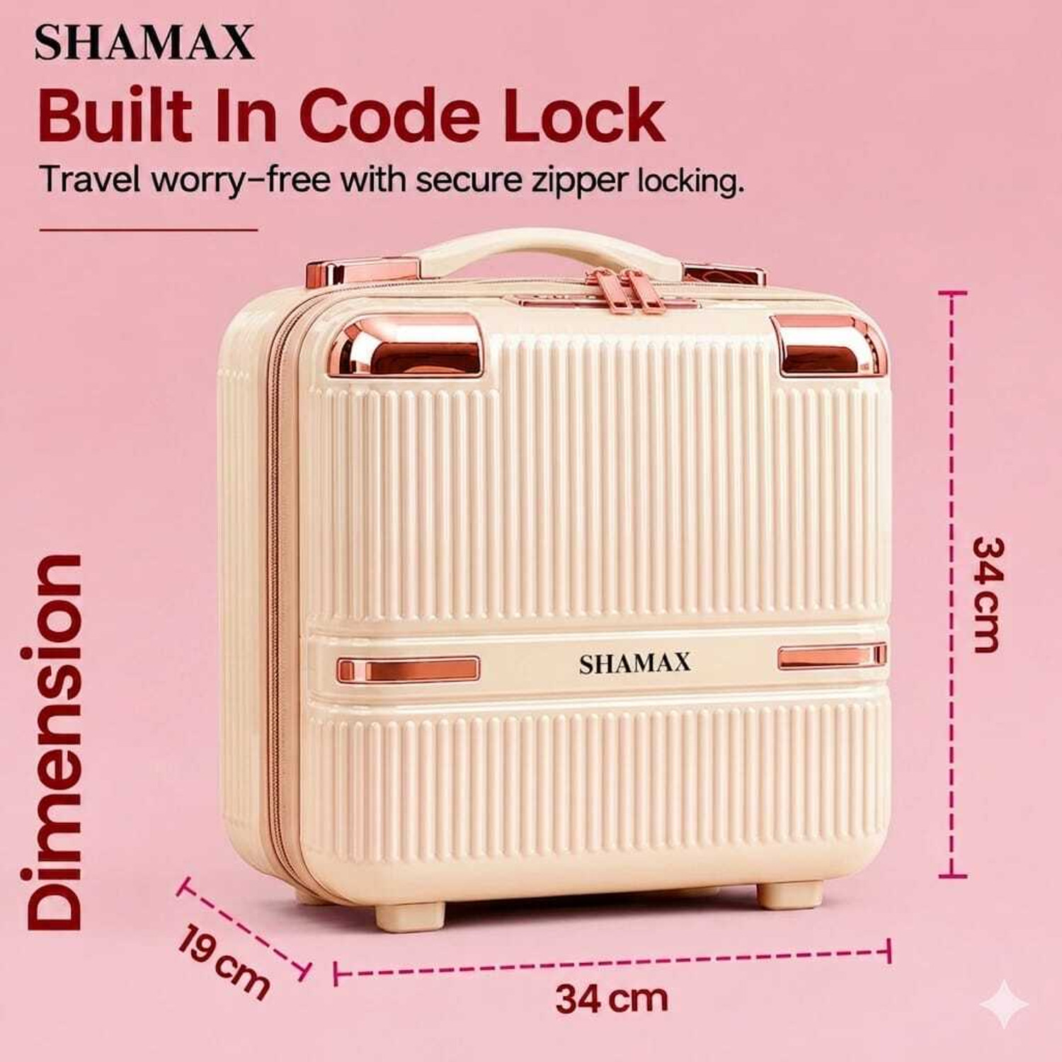 Image of blueblast Vanity Box Organiser Case for Jewellery, Skincare & Beauty Storage,BIGGER SIZE Mini Luggage, Beauty Train Case Vanity Box