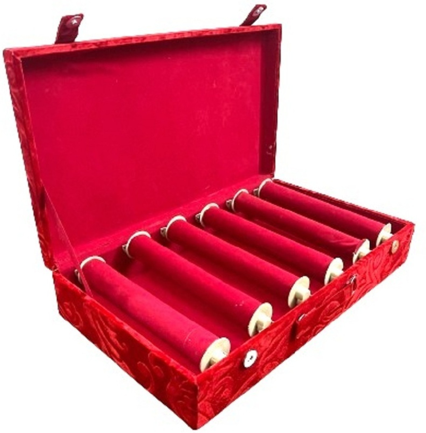 Image of ultimatefashionista plain 6 rods bangle box (maroon) Vanity Box (Maroon) bangle box Vanity Box