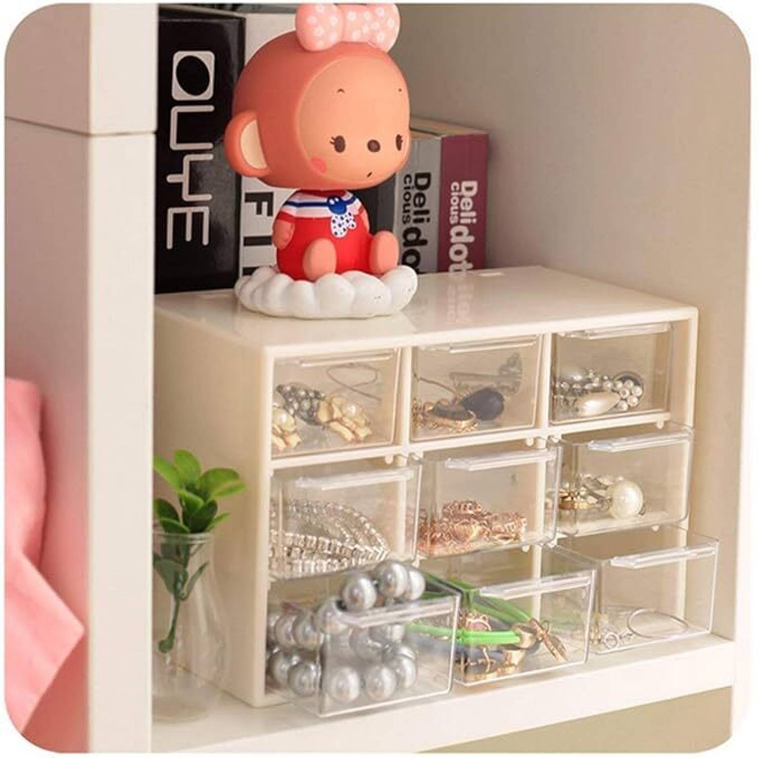 xkjia 9-Drawer Modular Mini Desktop Organizer - Image 2