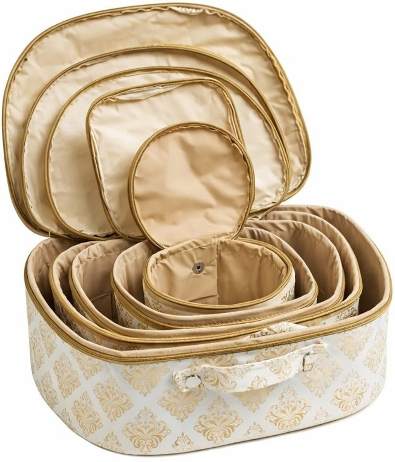 Image of ultimatefashionista Pack of 5pc Cosmetic Box Storage Case, Bangle Box, Makeup Organizer, Cosmetic Box Vanity Box