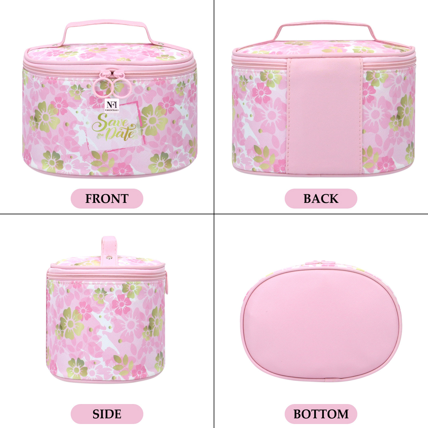 Image of NFI essentials Set of 2 Piece Makeup Box Cosmetic Box Jewellery Box Trousseau Box Vanity Box Makeup Organizer Vanity Box