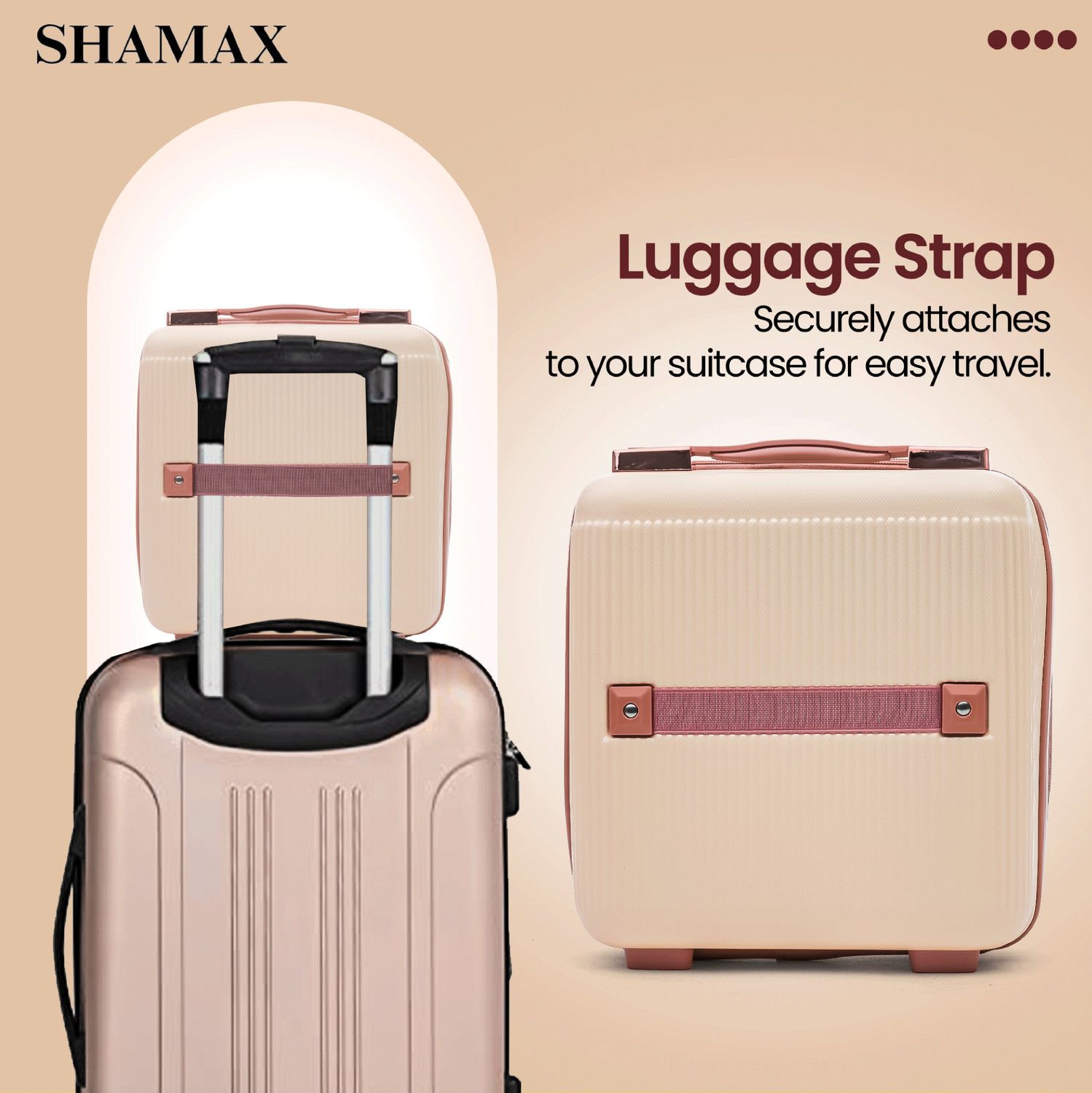 Image of Shamax Vanity Box (Mini Luggage) Cosmetic Storage Box for Jewellery, Skincare & Beauty Makeup and Jewellery Storage, Combination Lock Vanity Box