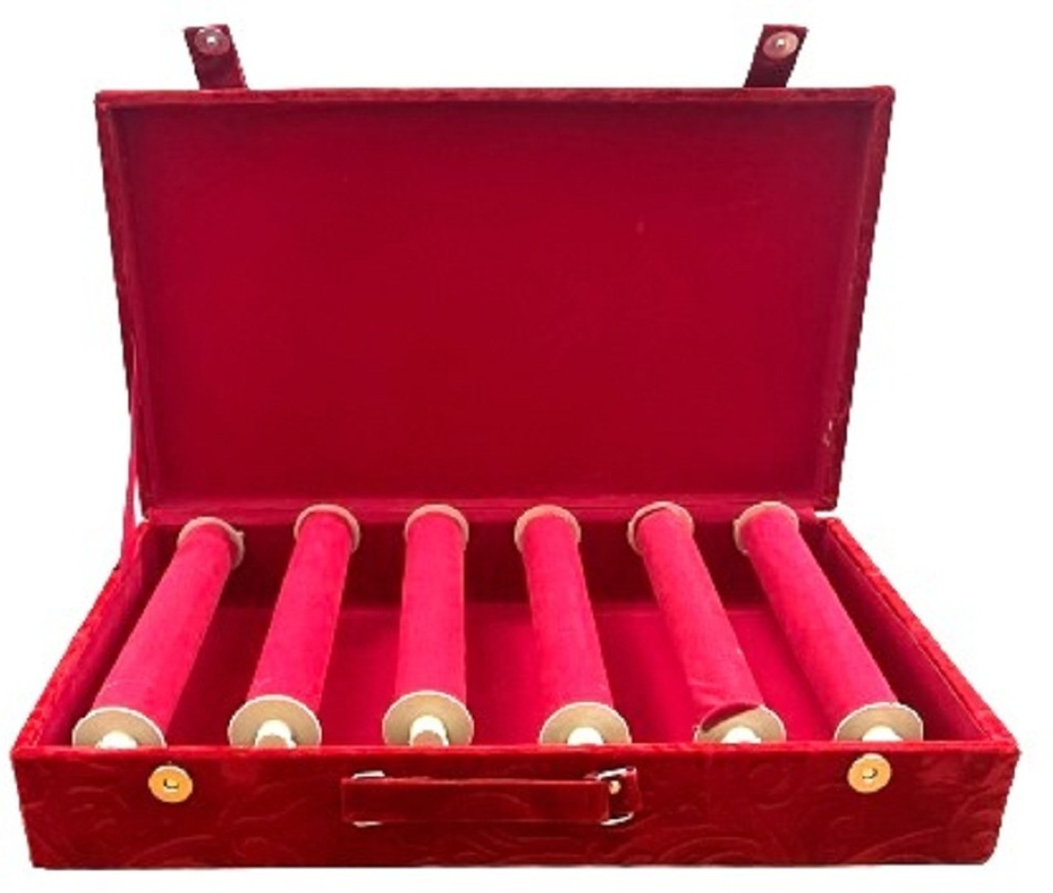 Image of ultimatefashionista plain 6 rods bangle box (maroon) Vanity Box (Maroon) bangle box Vanity Box