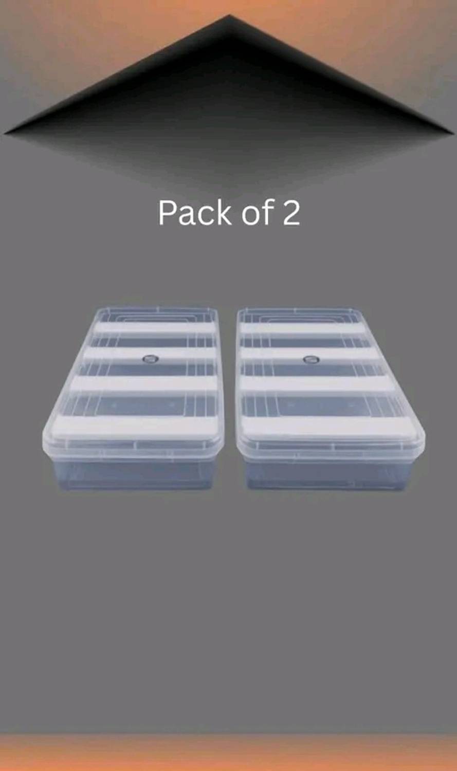AMANDCO Multipurpose Plastic 2 Boxes Each Box with 4 Rod Stick for Women and Girls ,Organizer Case For Jewellery, Bangles Box, Lockable Vanity Box, ( Pack Of 2 ) Vanity Box
