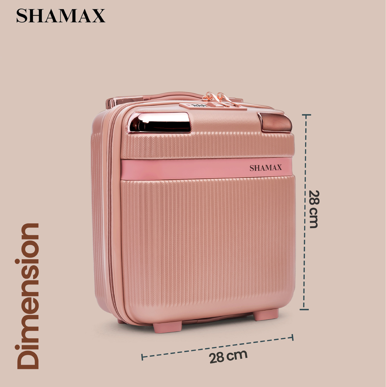 Image of Shamax Vanity Box (Mini Luggage) Cosmetic Storage Box for Jewellery, Skincare & Beauty Makeup and Jewellery Storage, Combination Lock Vanity Box