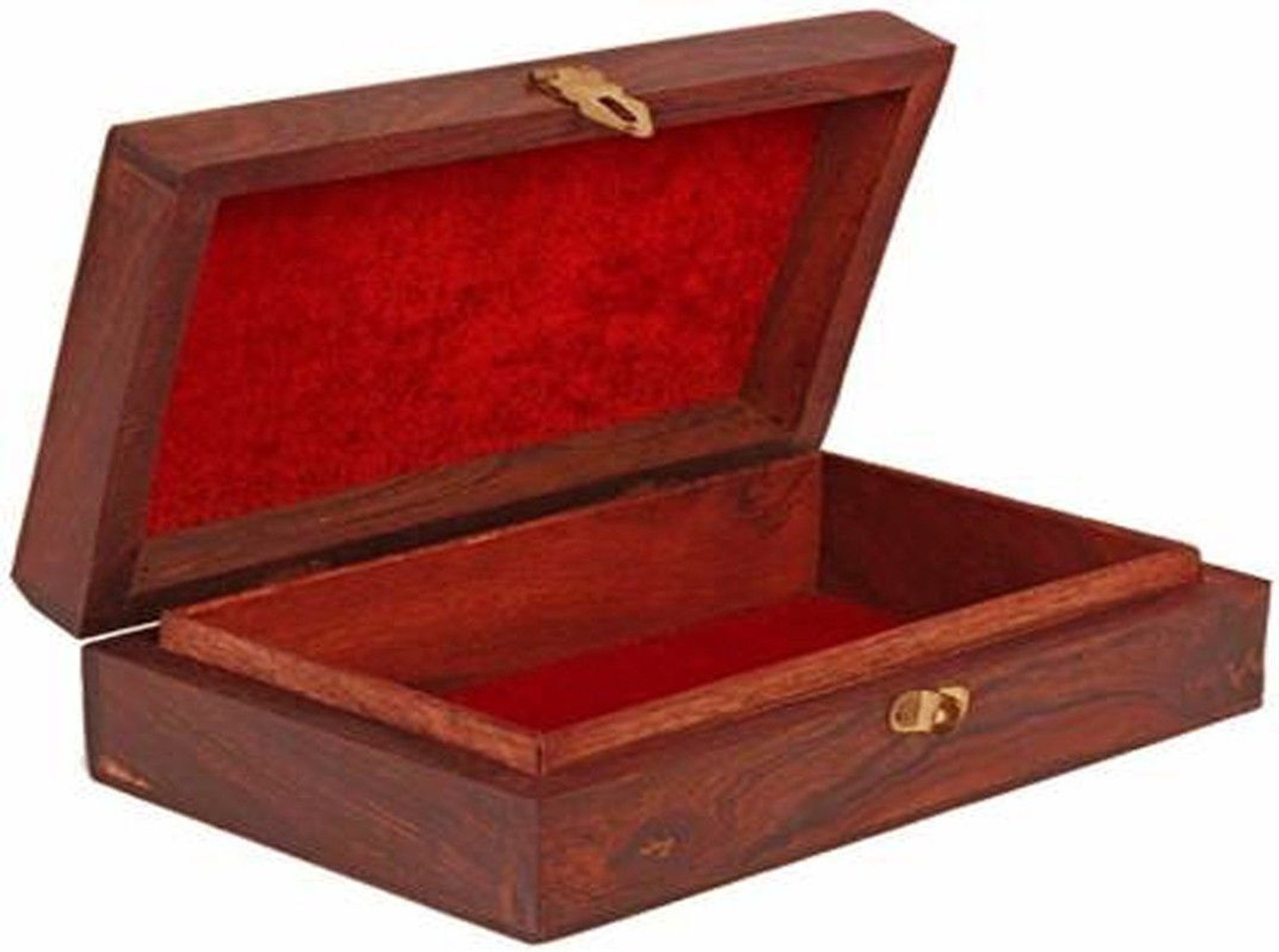Image of MD Furniturs JEWELLERY BOX 8X5 INCHES For Makeup and store Jewellery Items in Sheesham Wood Vanity Box