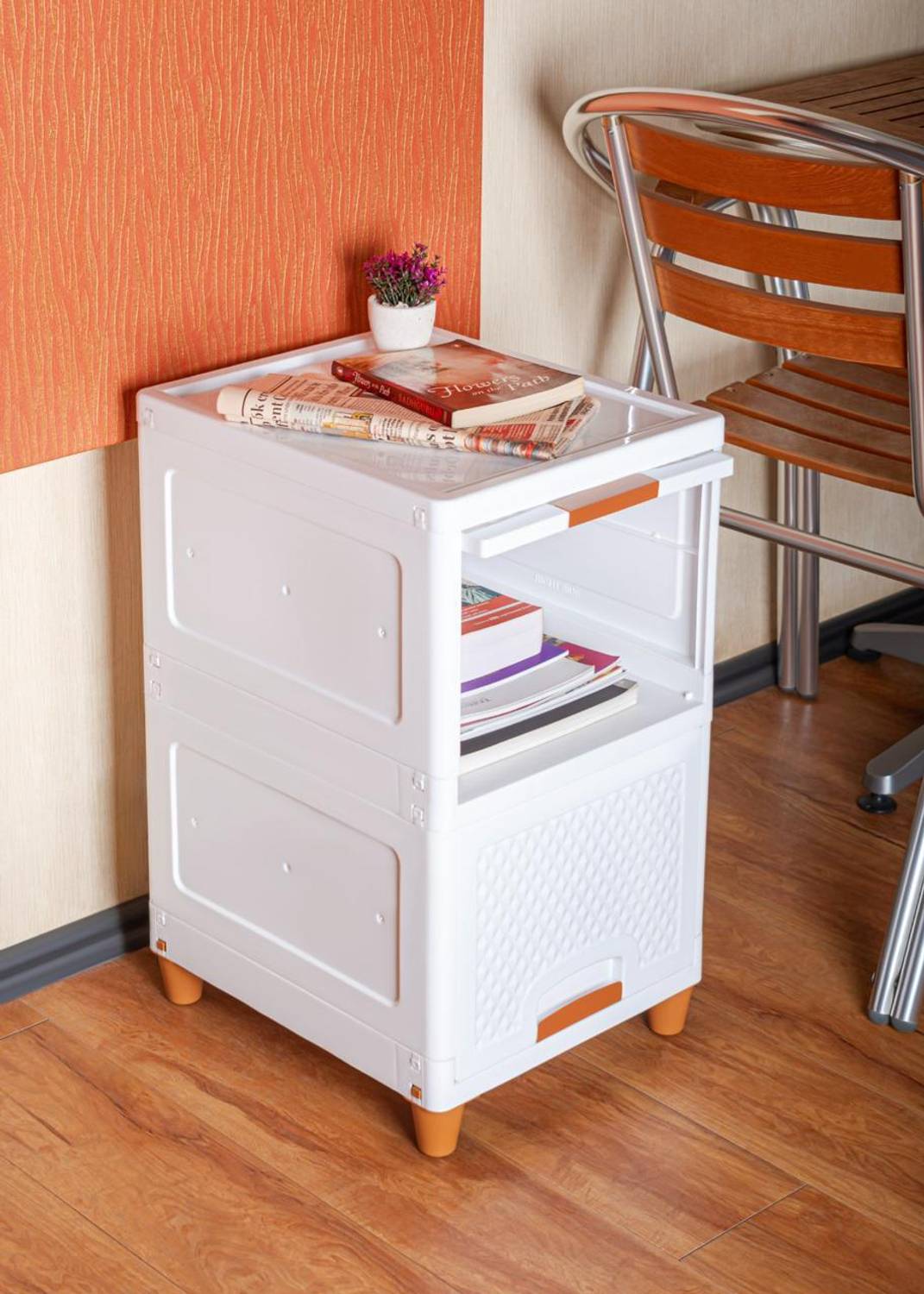 3D METRO SUPER STORE 2 Compartments Plastic Storage Drawer Box for Living Room and Bedroom Home & Kitchen, Office, Toy Box, Clothes, Hospital, Jewellery Box, Makeup Box, Jewelry, Makeup Vanity Box