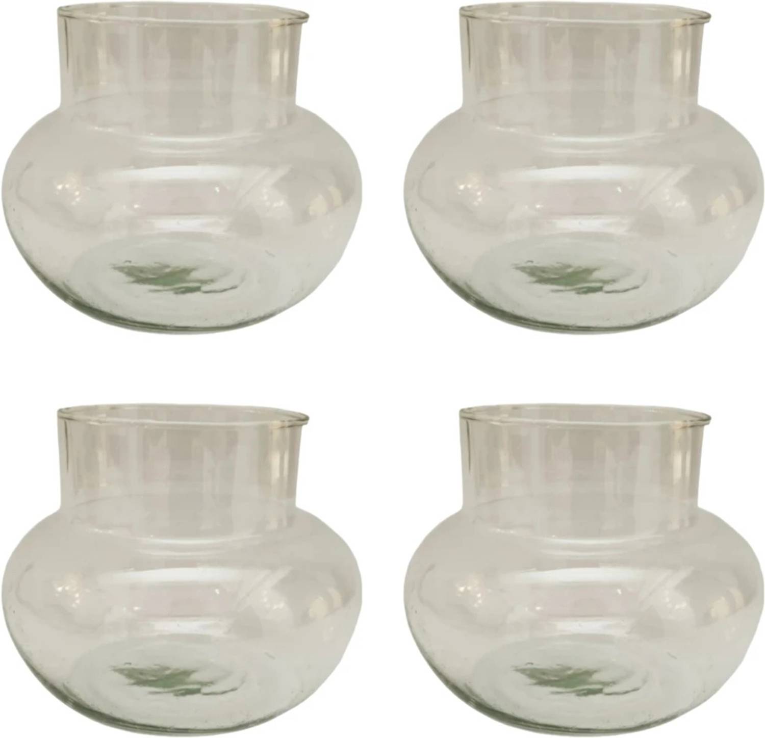 AGAMI 4 glass vases pot home living room office decor lucky bamboo plants flower pot Glass Vase