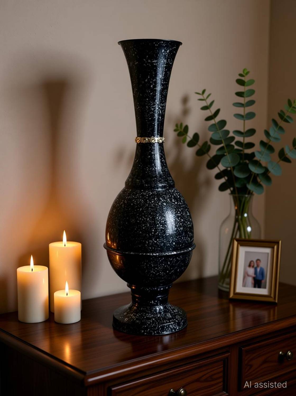 Bindya Black Cast Iron Vase Iron Vase