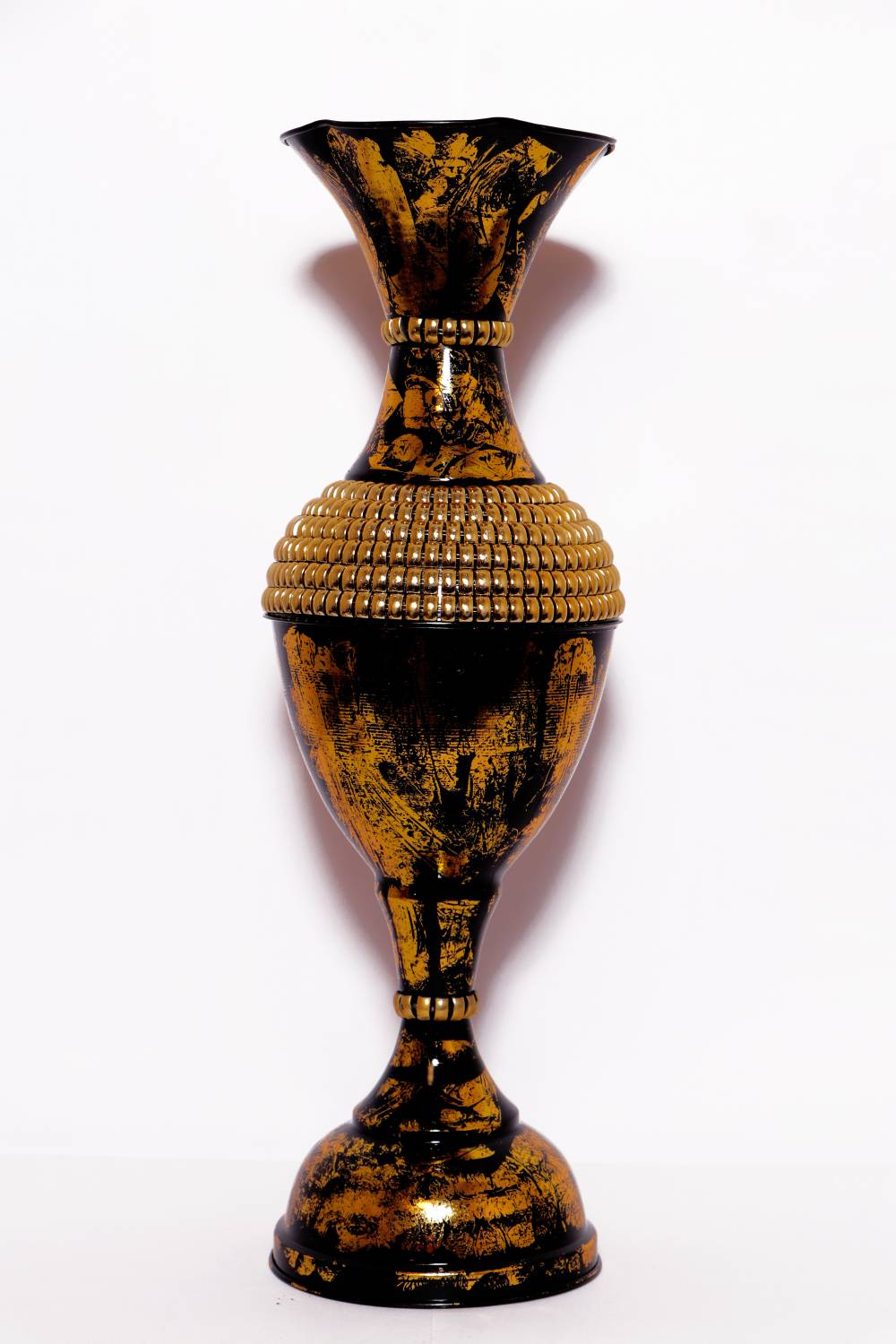 Bindya Star Tall Decorative Metal Vase with Hand-Painted Design for Living Room Decor Iron Vase