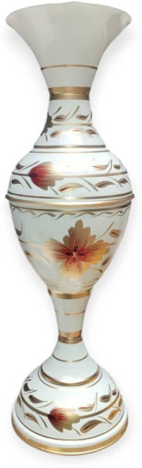 Bindya Star White Flower Flower Vase for Home Decor Bedroom Living Room Iron Vase