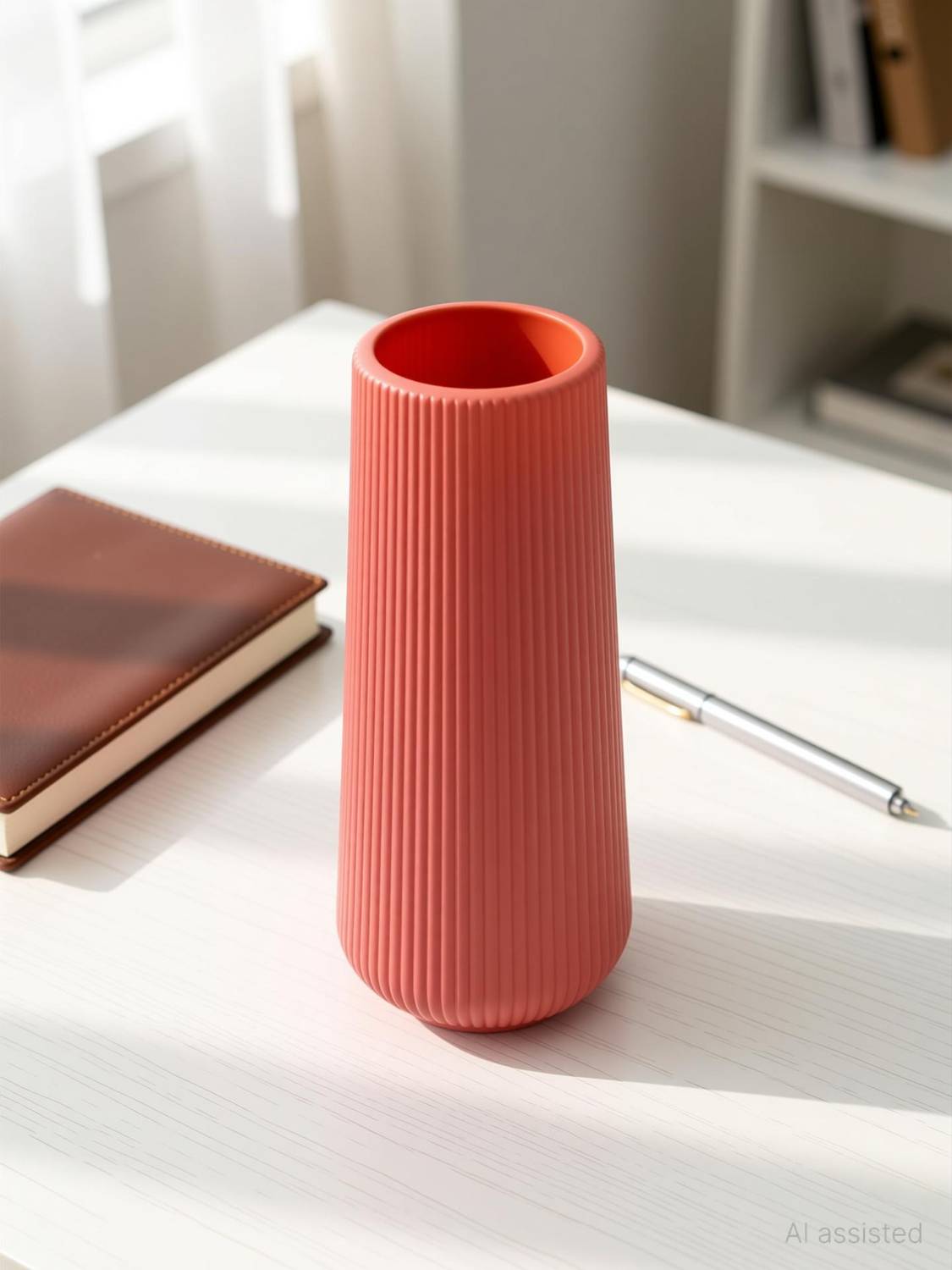 Ascension Flower Pot for Home Office Decoration Unbreakable Flower Vase for Table Corner Plastic Vase