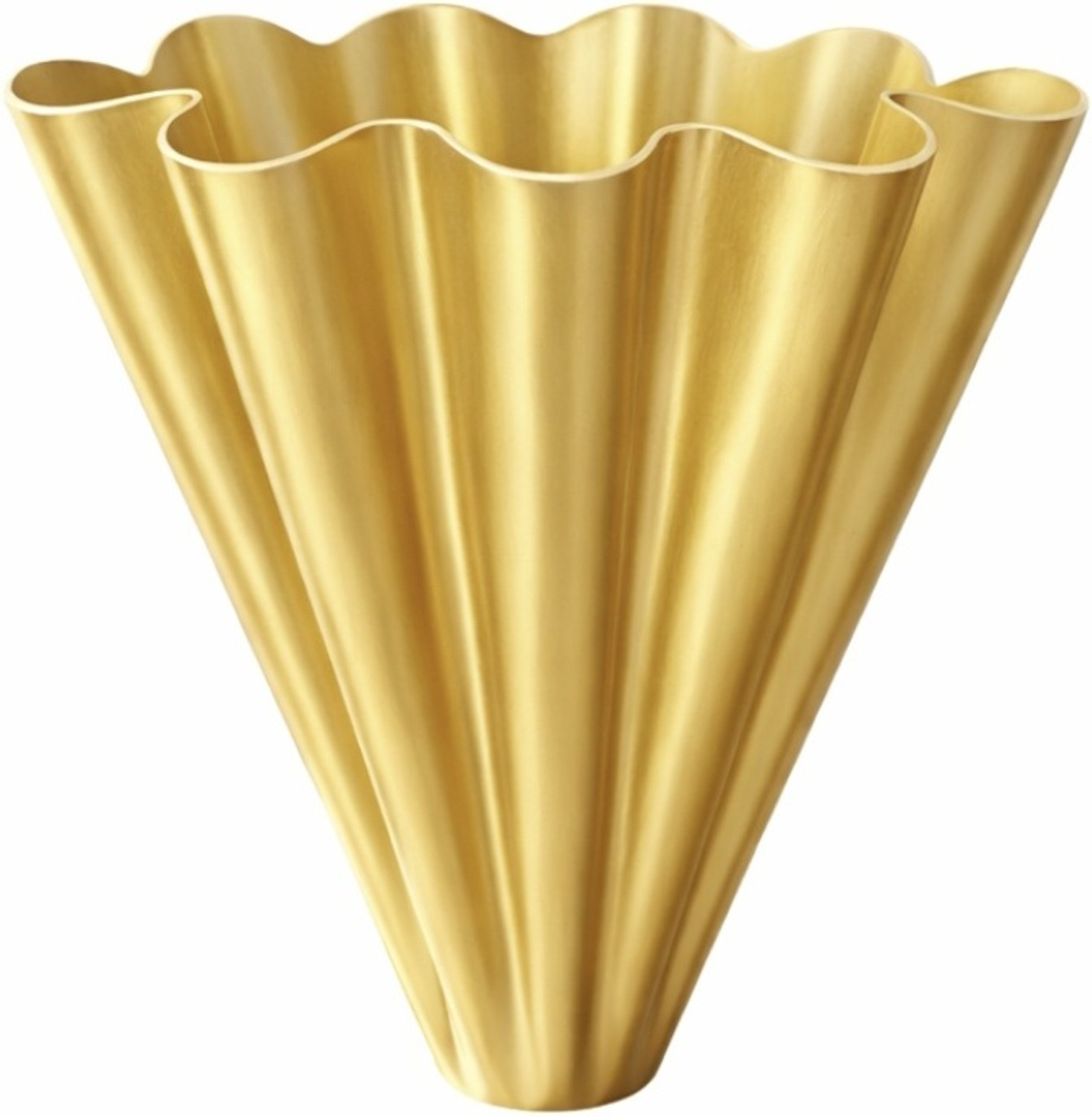 Image of Deco Art Corp Golden Flower Vase Fluted design for home decoration table decor vase Iron, Crystal Vase