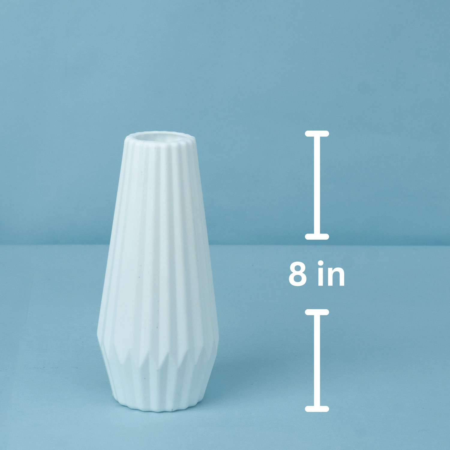 Image of Mrida and Maati Pack of 2 (Without Flower) Table vase for Home Plastic Vase Pink and White Plastic Vase