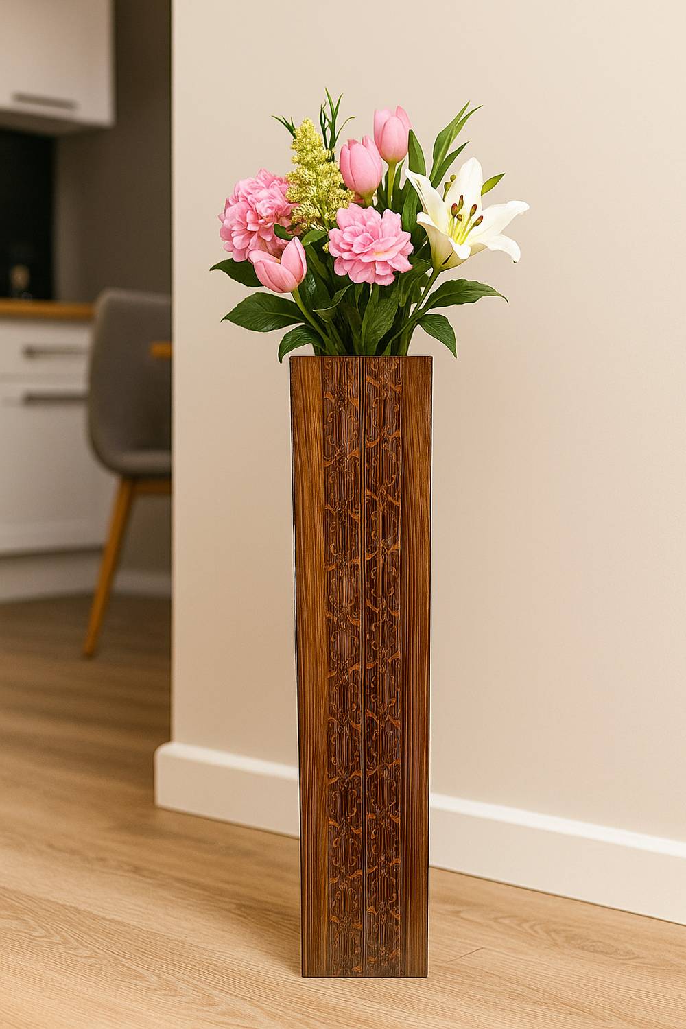 AJ interiors Wooden Vase