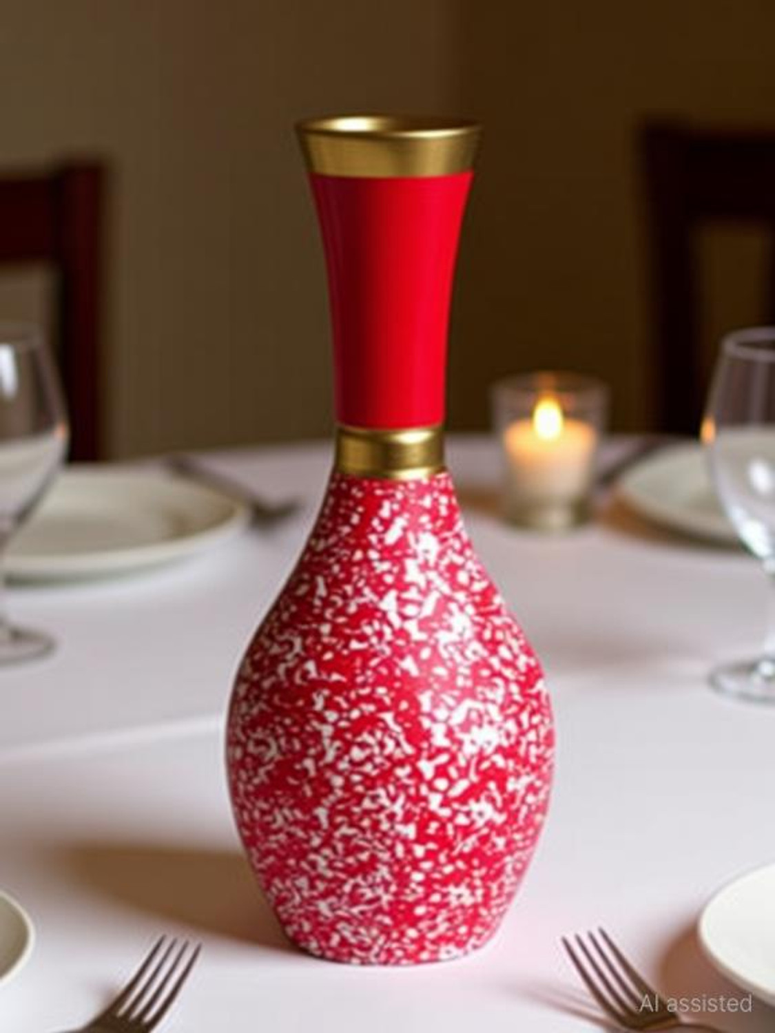 Image of Tovick Table Top Wooden POT Shape Flower vase suitable for Table decor Wooden Vase