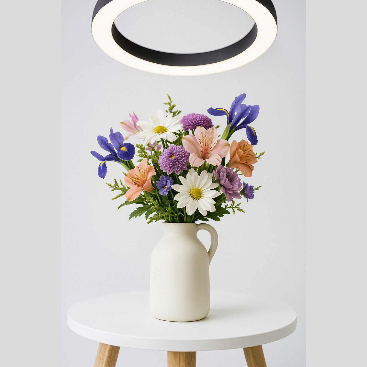 Image of Nestloom Decor Ceramic Bottle Vase | Bottle Shaped Vases for Home Decor, Modern Pampas Vase Ceramic Vase