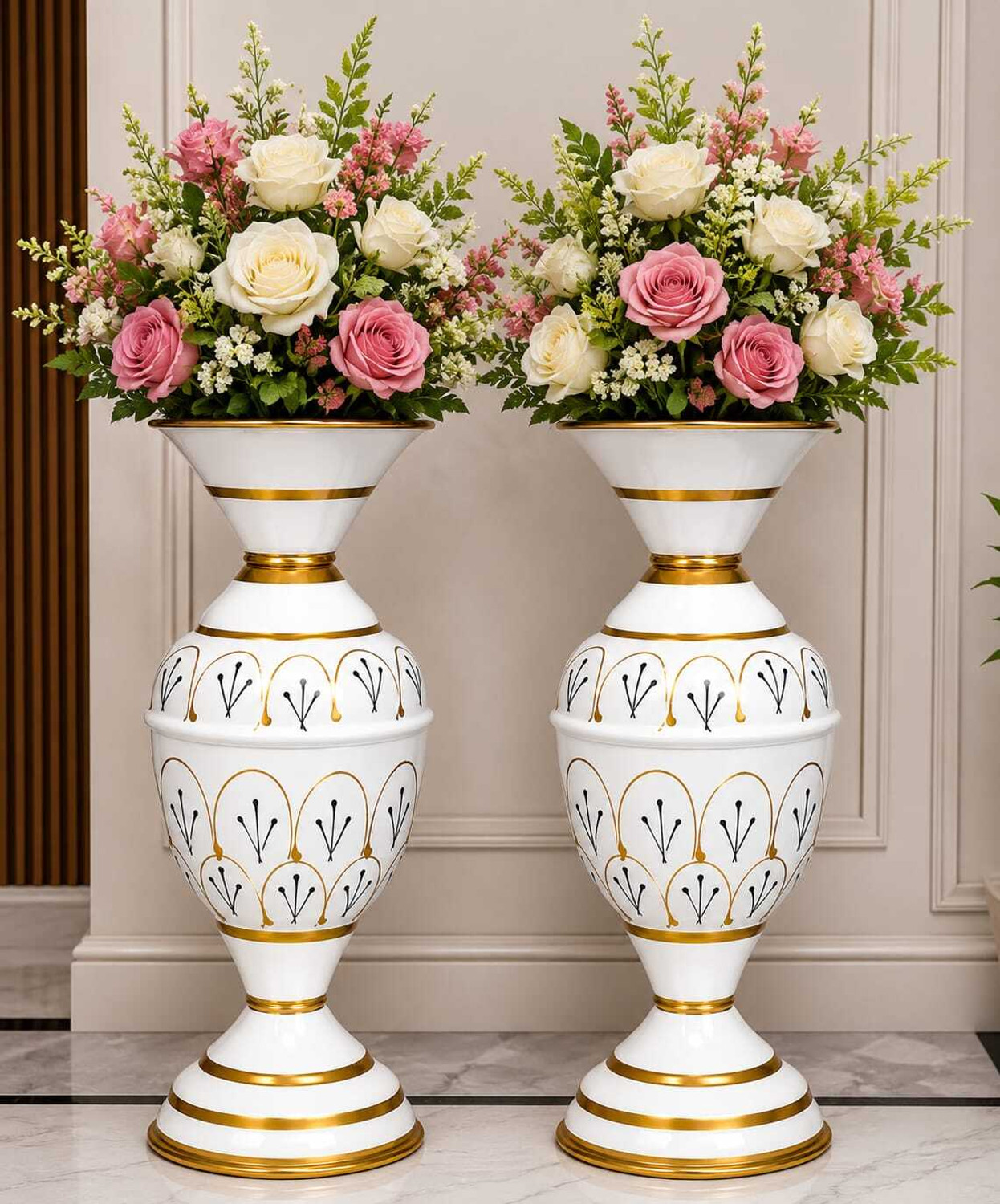 Image of Bindya Star Flower Vase & Flower Pot for Home Decore for Living Room Iron Vase