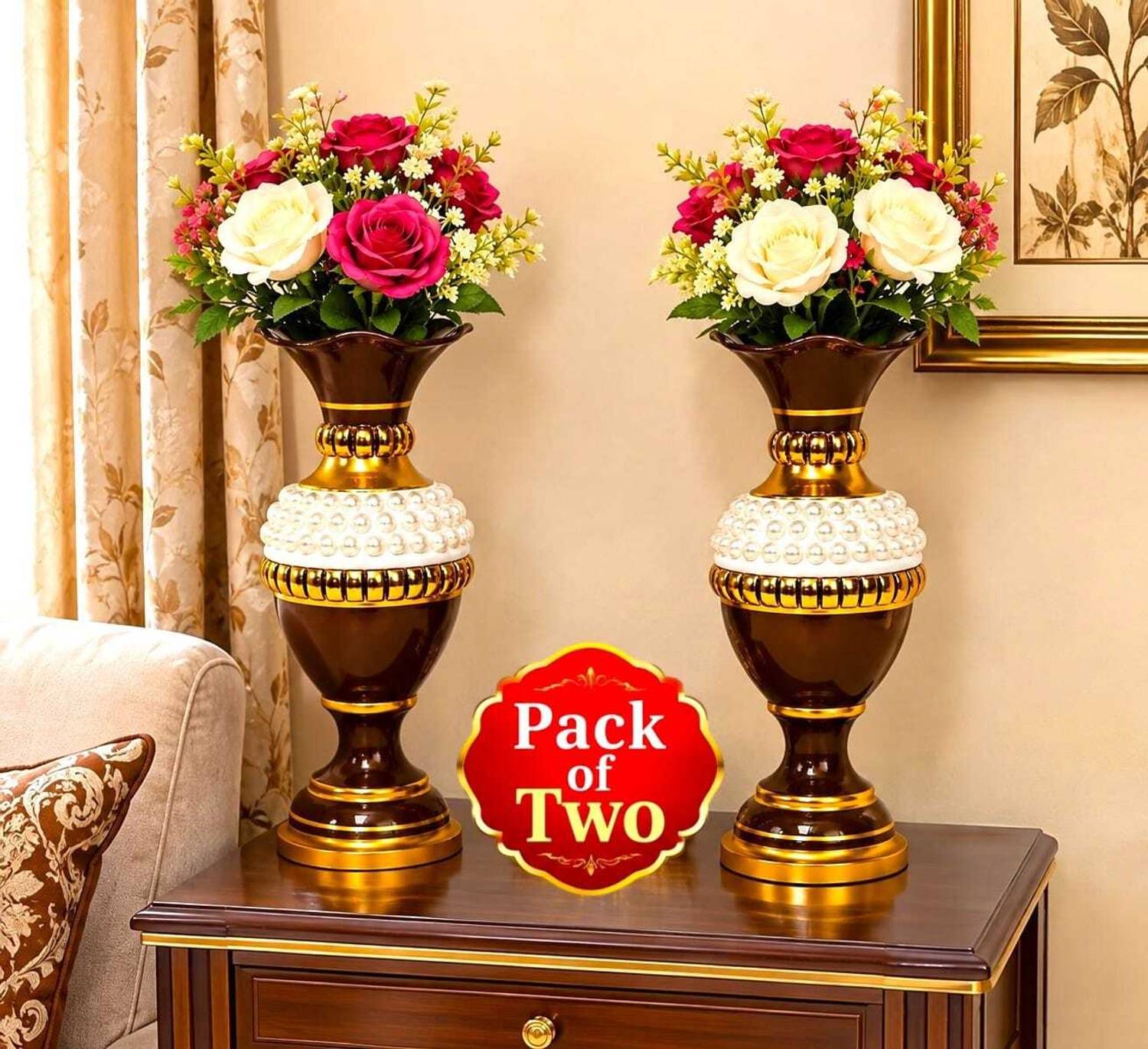 Bindya Star Bindya Star Black Panting Surai Flower Vase for Home Decor Bedroom Living Room Iron Vase
