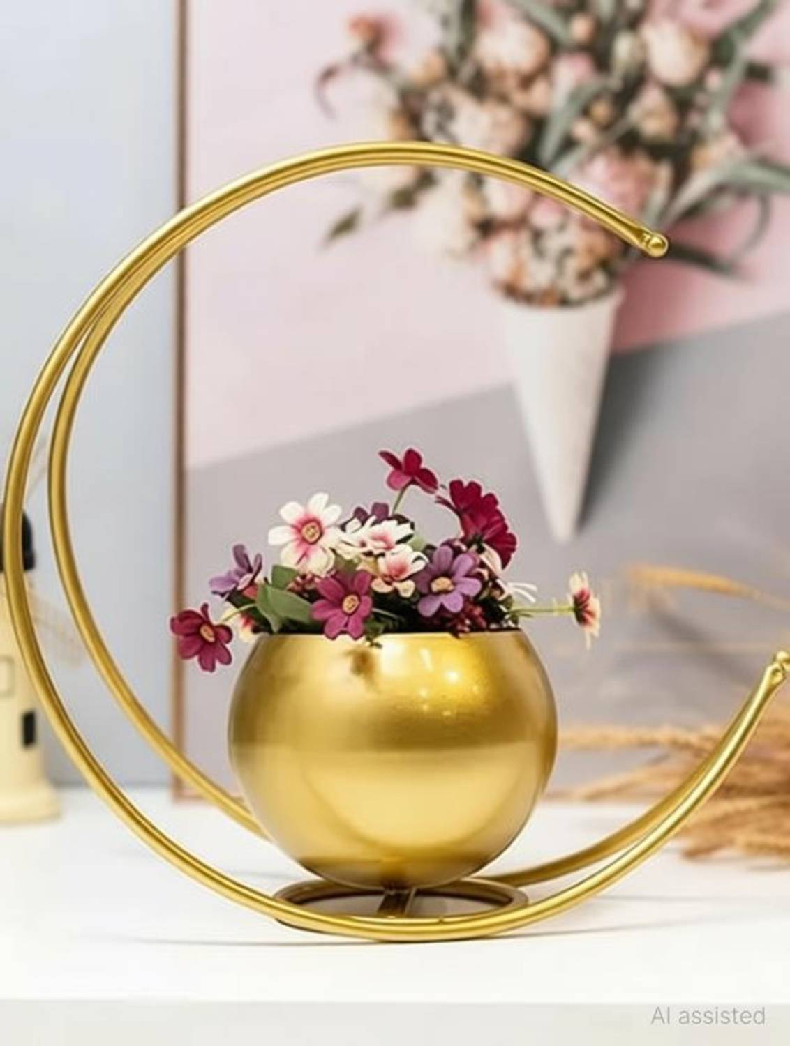 New Innovative Metal Geometric Vase - Image 4