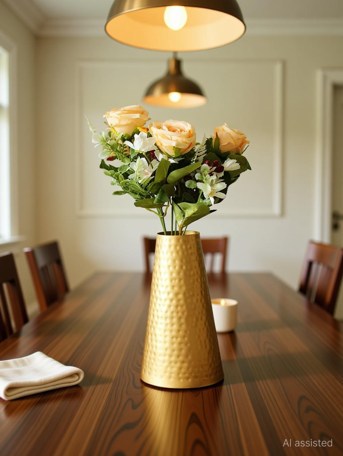 Image of MAX MART Geometric Metal Flower Vase Iron Vase