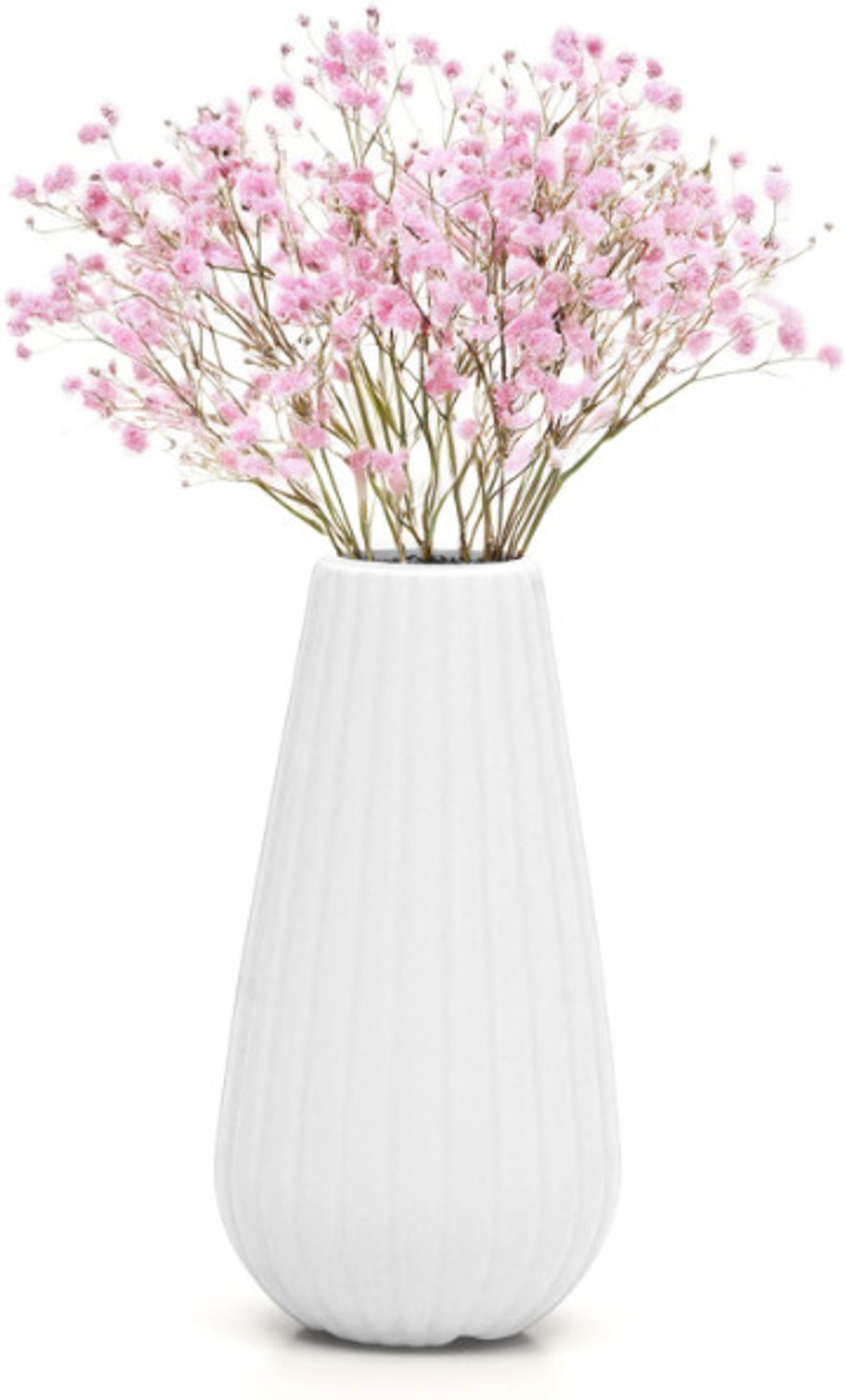 Image of D2N Artificial white vase set of 2 for home decor Plastic Vase