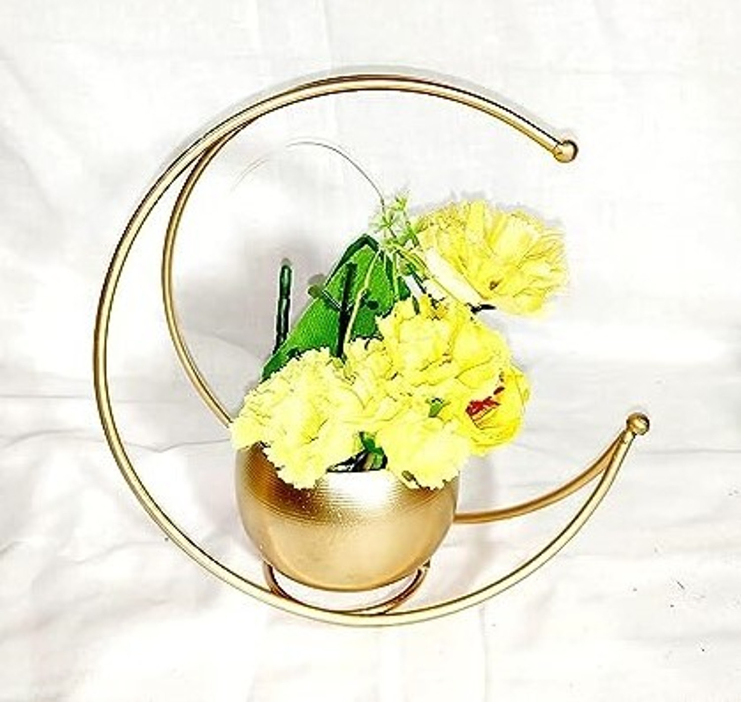 Image of STARLINE moon iron vase 9 x 4 x 3 inch Iron Vase