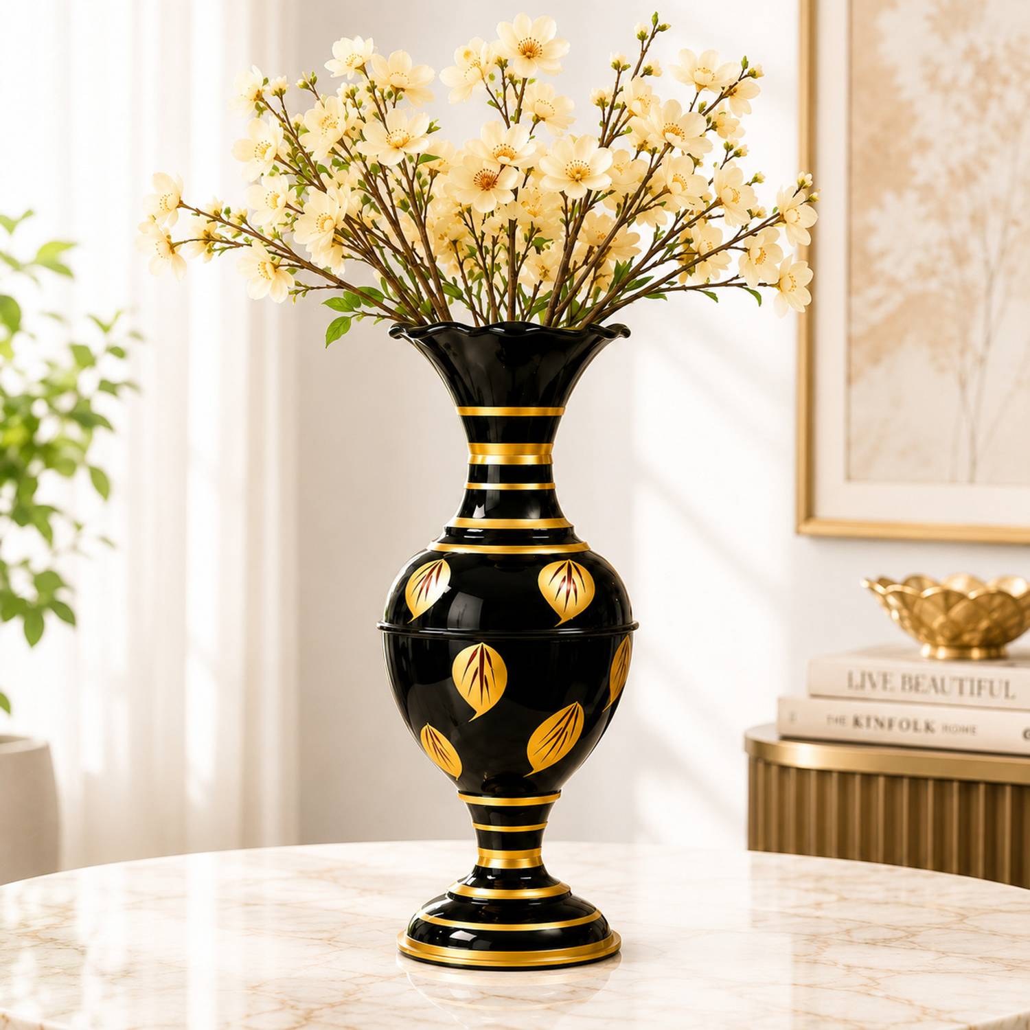 5 Star Flower Vase for Home Decor Decorative Flower Pot Living Room Office Table Iron Vase