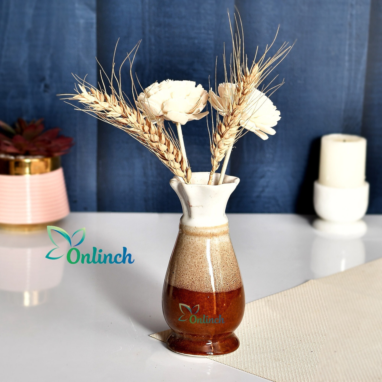 Image of Onlinch Flower Vase Home Decoration Flower Pot Room Decor|Pack of 1 Ceramic Vase