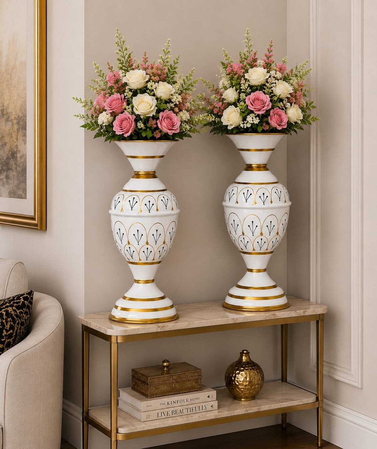 Image of Bindya Star Flower Vase & Flower Pot for Home Decore for Living Room Iron Vase