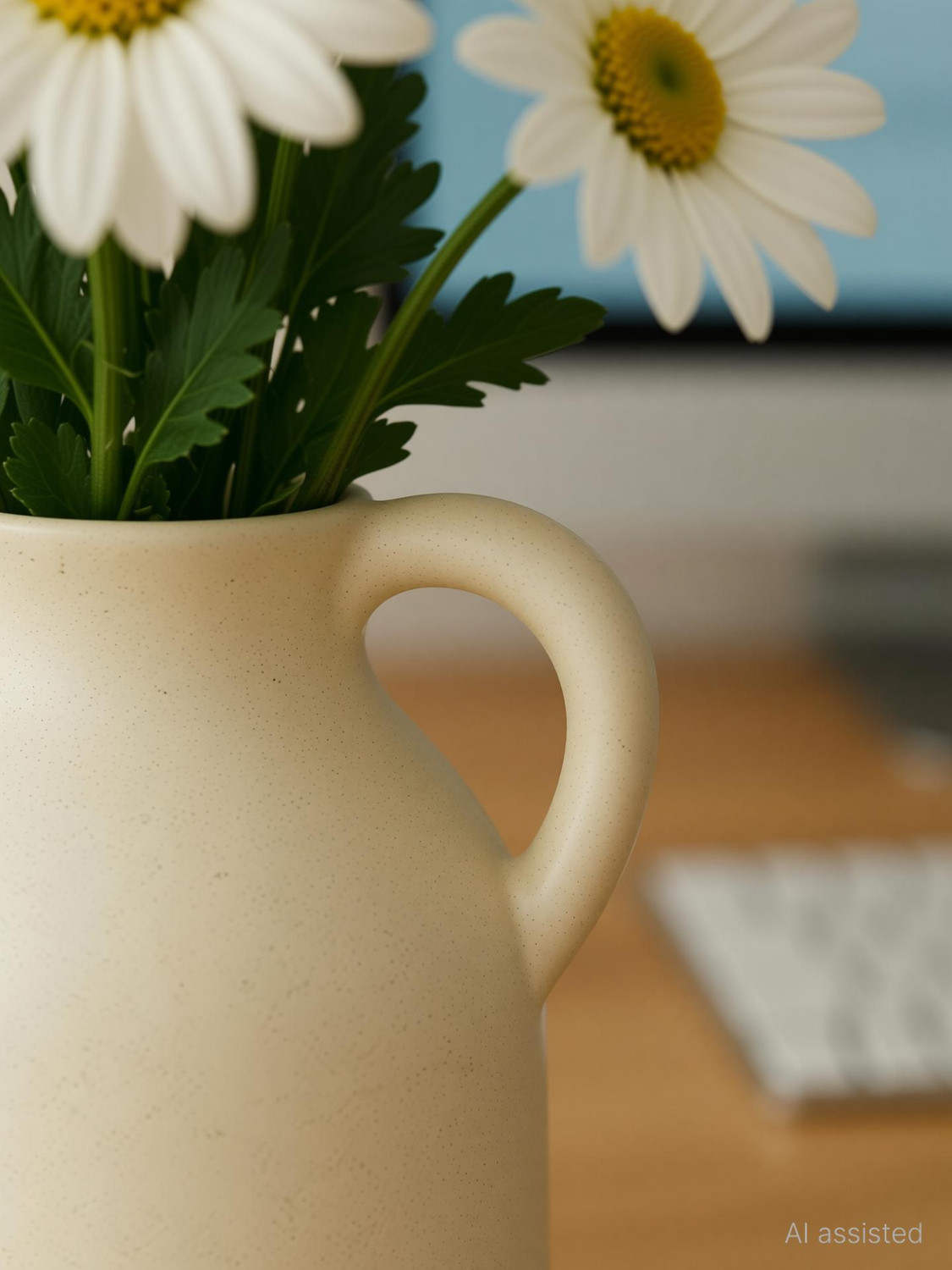 Image of Nestloom Decor Ceramic Bottle Vase | Bottle Shaped Vases for Home Decor, Modern Pampas Vase Ceramic Vase
