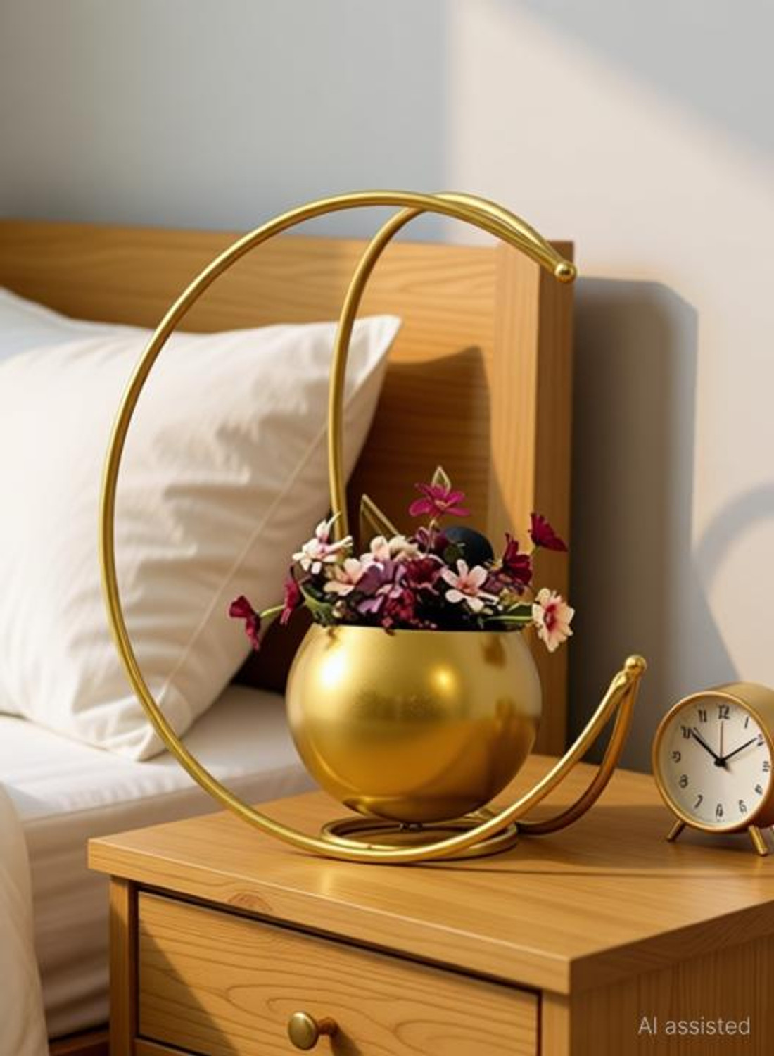 Image of MAX MART Geometric Metal Flower Vase Iron Vase