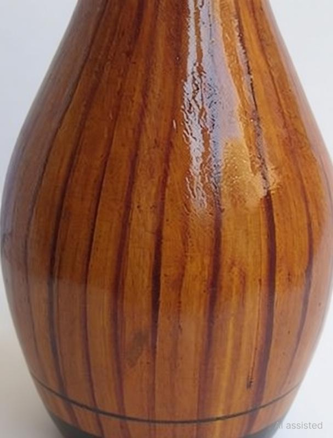 Image of Tovick Table Top Wooden POT Shape vase suitable for Table decor Plastic Vase