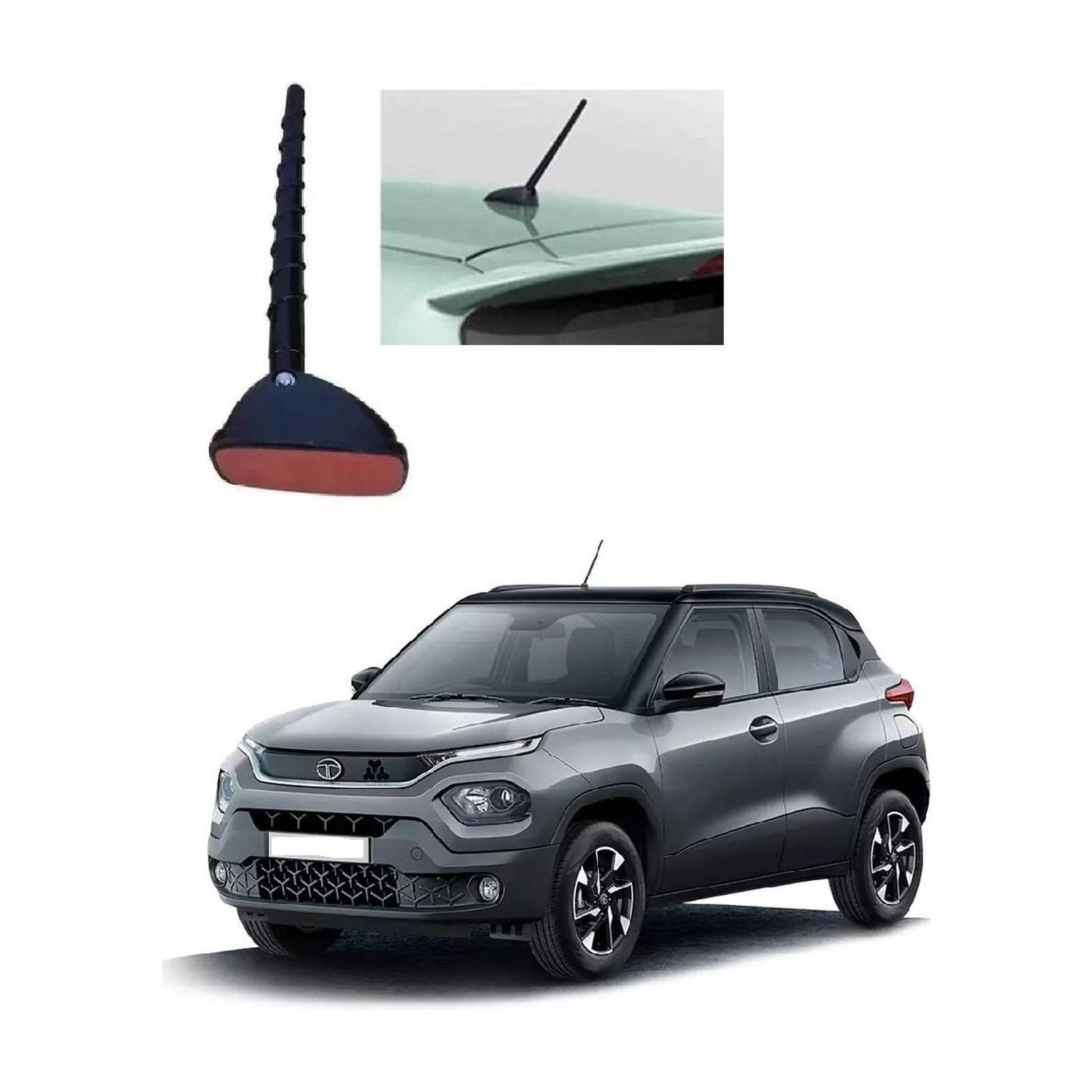 AutooNation Car Roof Show Antenna Flexible Plastic Material Rod For Tata Punch Whip Vehicle Antenna