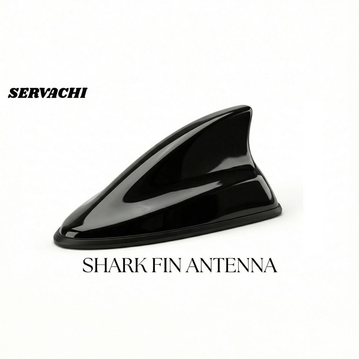SERVACHI Shark Fin Antenna for Car | FM/AM Radio Signal Booster | Car Exterior Accessory Satellite Vehicle Antenna