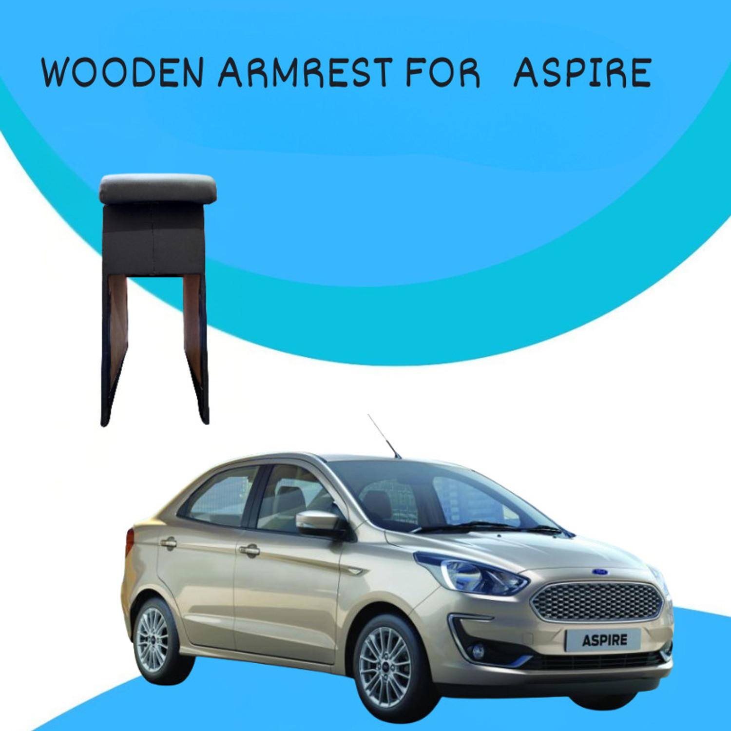 Image of FUSIONCARS WOODEN ARMREST Car Armrest