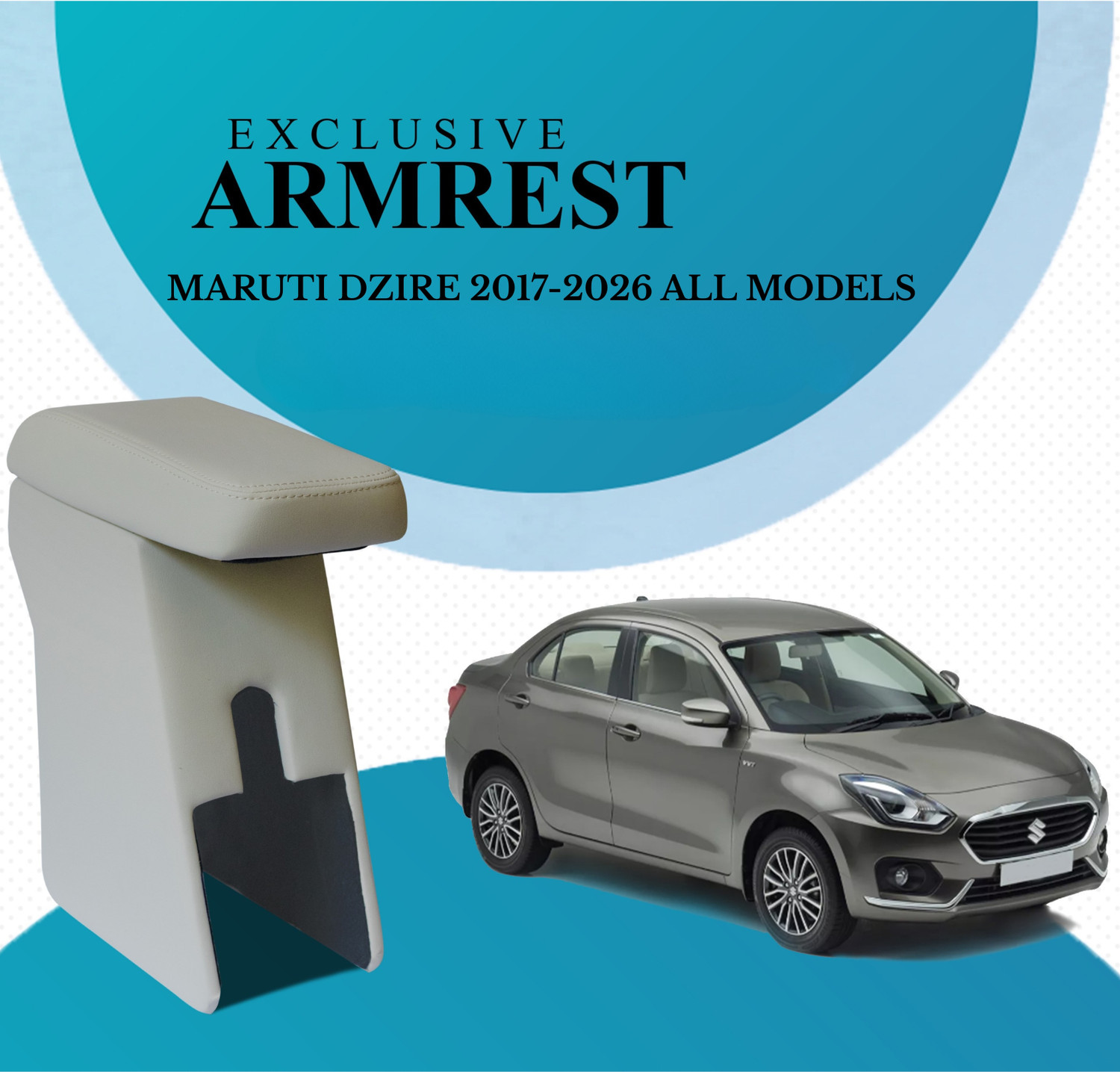 Image of PABLA ENTERPRISES High-End Car Center Armrest with Storage Compartment for MARUTI DZIRE 2017-2024 Car Armrest