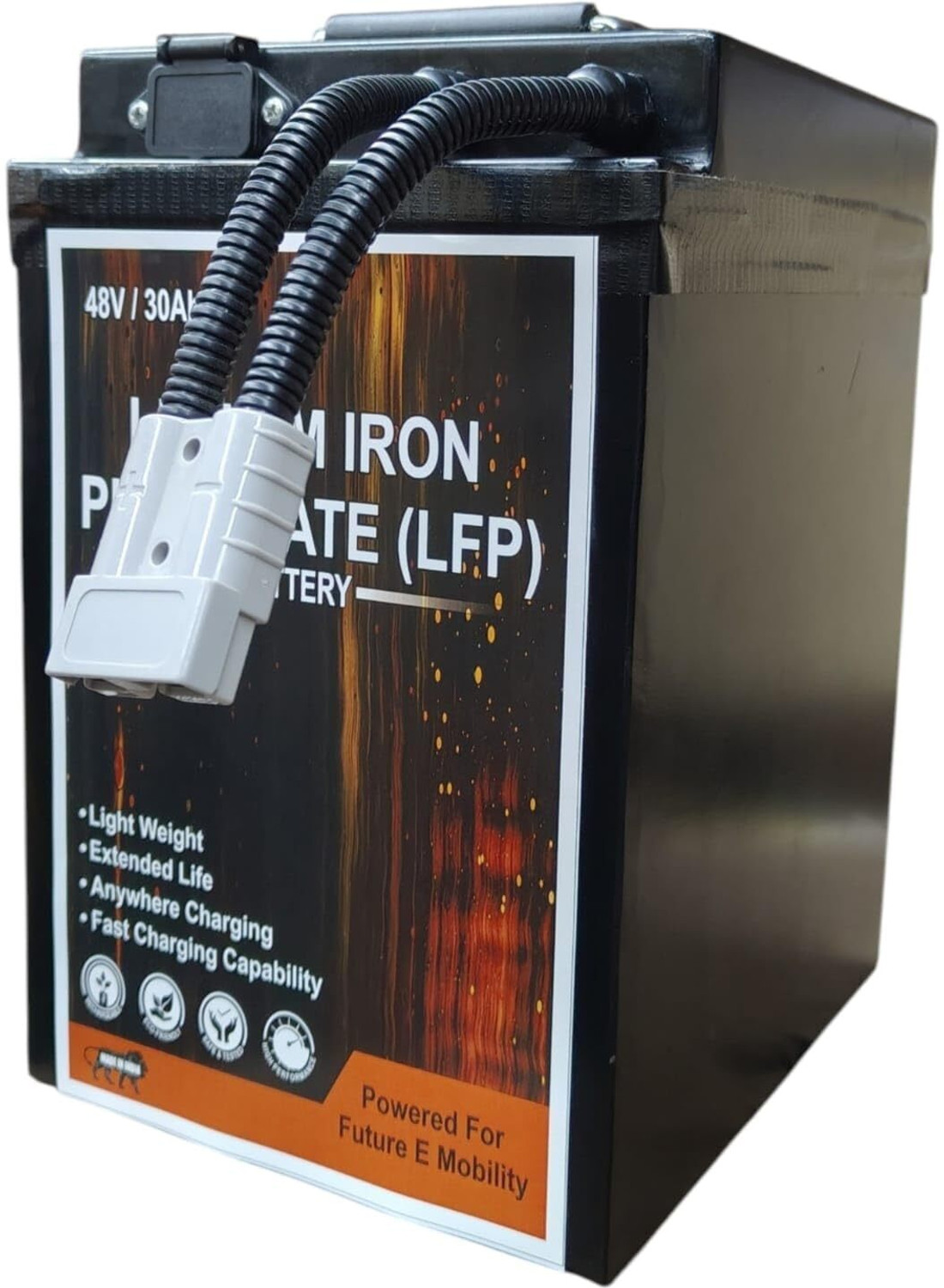 Image of PROSSPA Lithium Iron Phosphate (LFP) Battery - for Electric Vehicles - 48V /30Ah / 15S 30 Ah Battery for All Vehicles