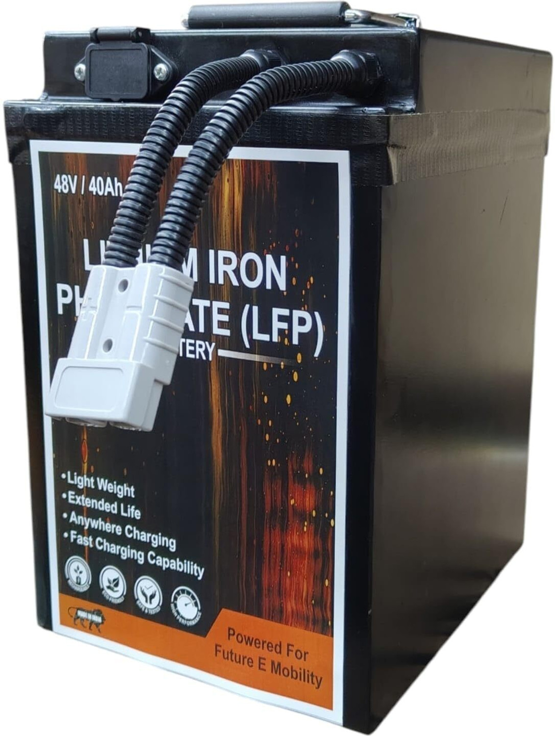 Image of PROSSPA Lithium Iron Phosphate (LFP) Battery - for Electric Vehicles - 48V /405Ah / 15S 40 Ah Battery for All Vehicles