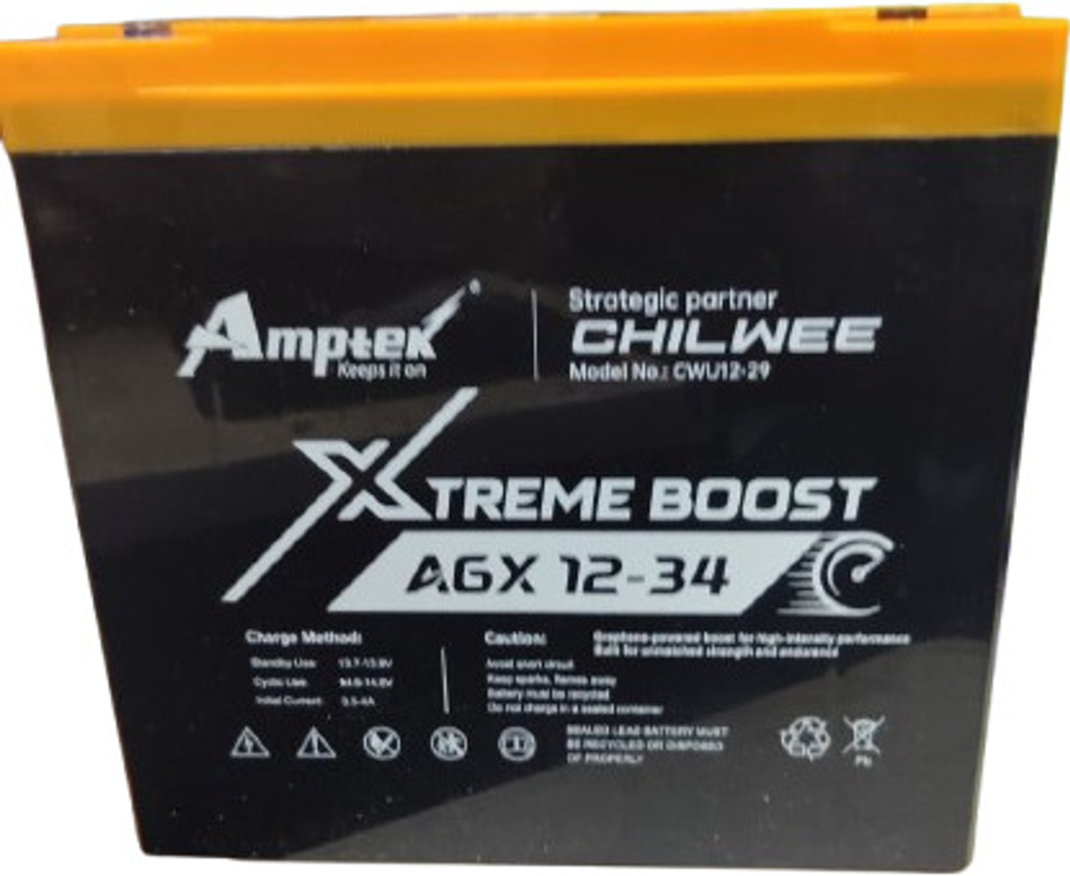 Image of AMPTEK AGX 12-34 34 Ah Battery for Bike