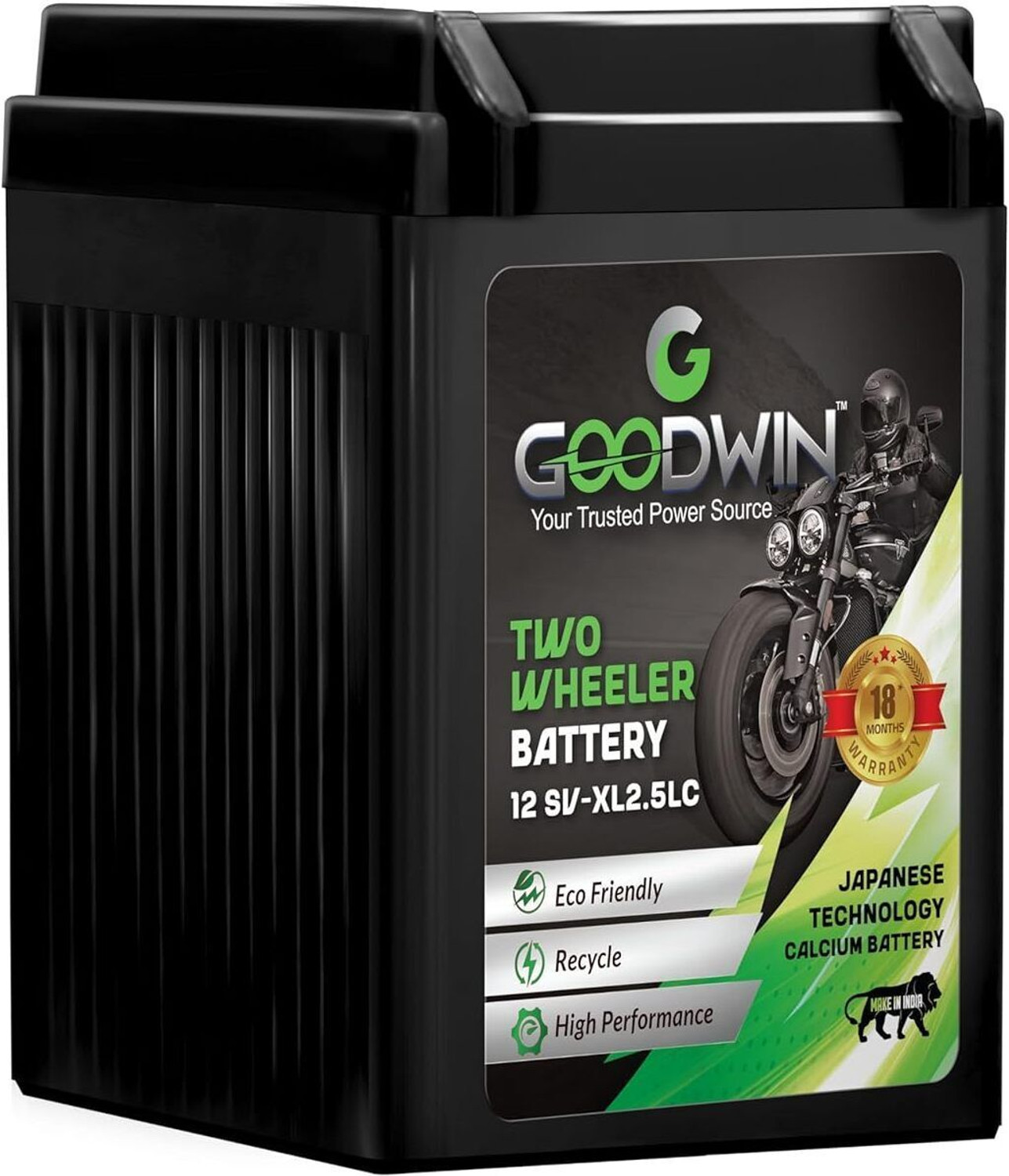 Image of Goodwin International 12 GW-XL2.5LC 18M 2.5 Ah Battery for Bike