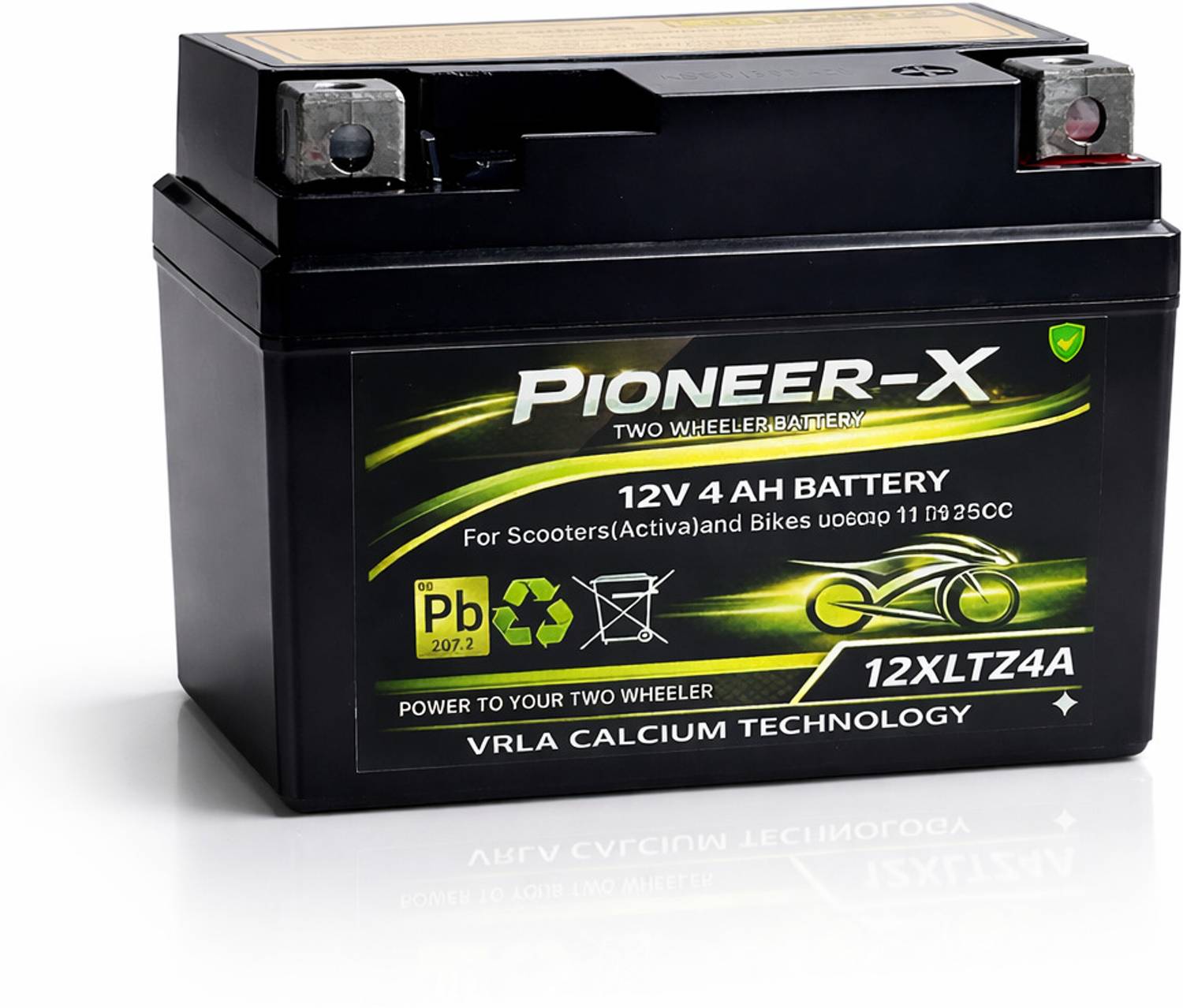 Pioneer-x 12V 4Ah Bike Battery for Activa - Image 1