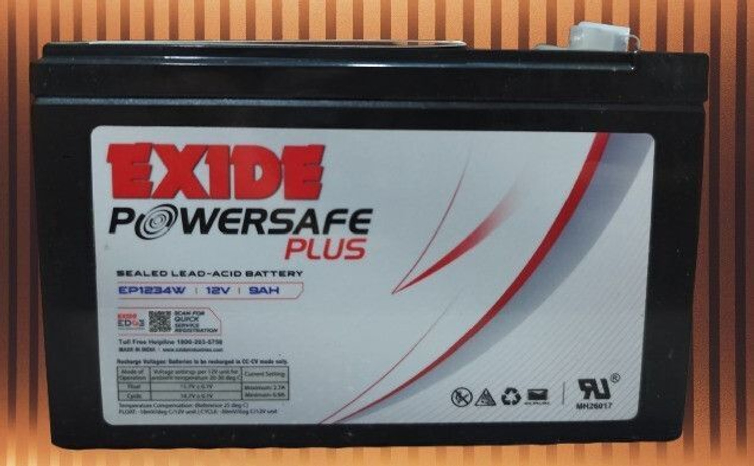 Image of EXIDE NETSYS 12v 9Ah Sealed Maintenance Free -UPS, CFL (12 V) 9 Ah Battery for Bike